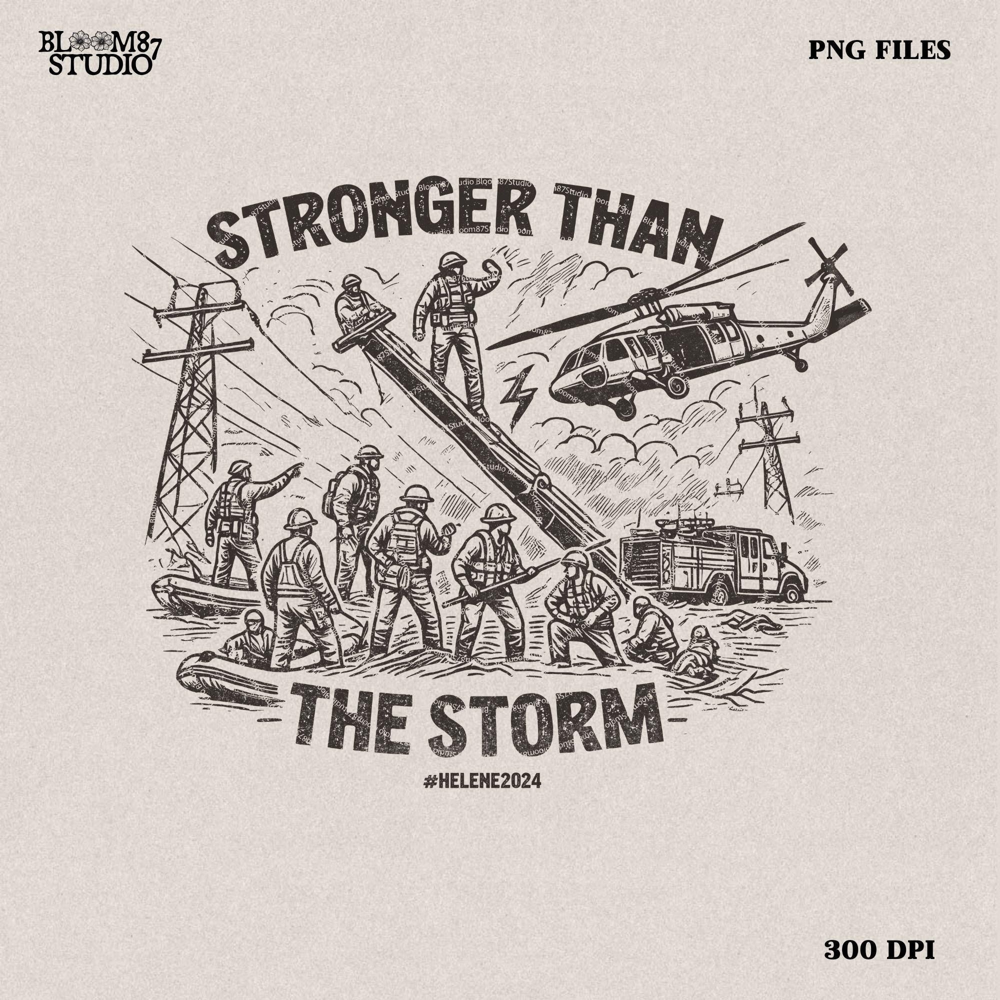 Hurricane Helene First Responders, Appalachia Strong PNG, Hurricane Helene, Virginia, Tennessee North Caroline Hurricane PNG Sublimation PNG