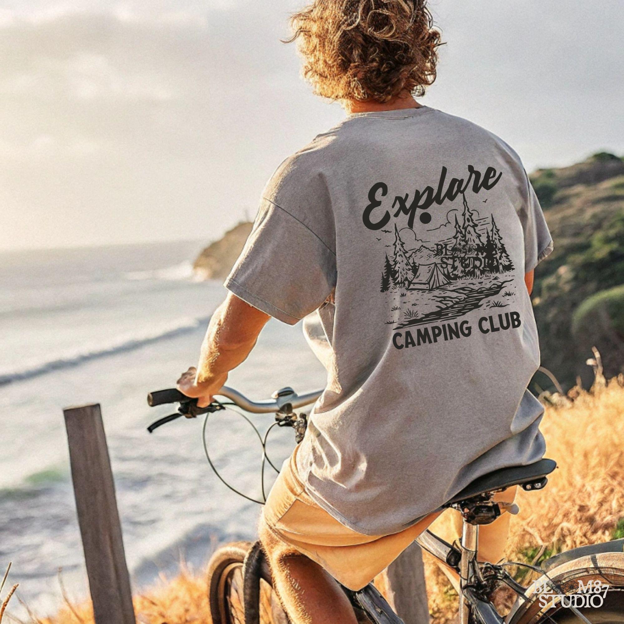 Perfect for hiking groups, camping clubs, and outdoor brands looking for a bold, vintage nature aesthetic.