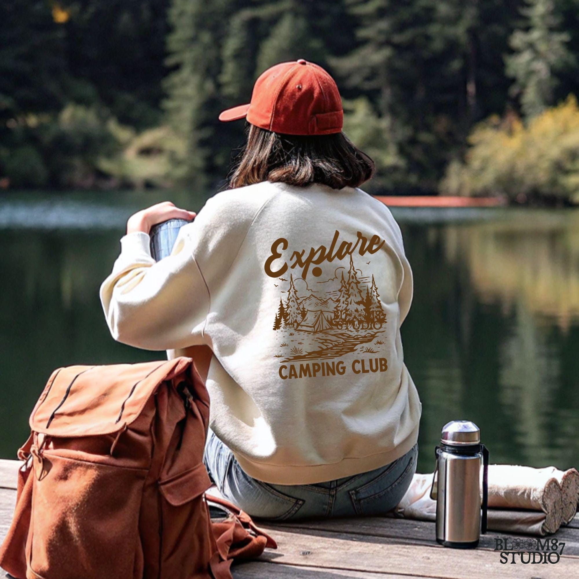 Great for cabin decor, adventure-themed gifts, and personalized camping club merchandise.