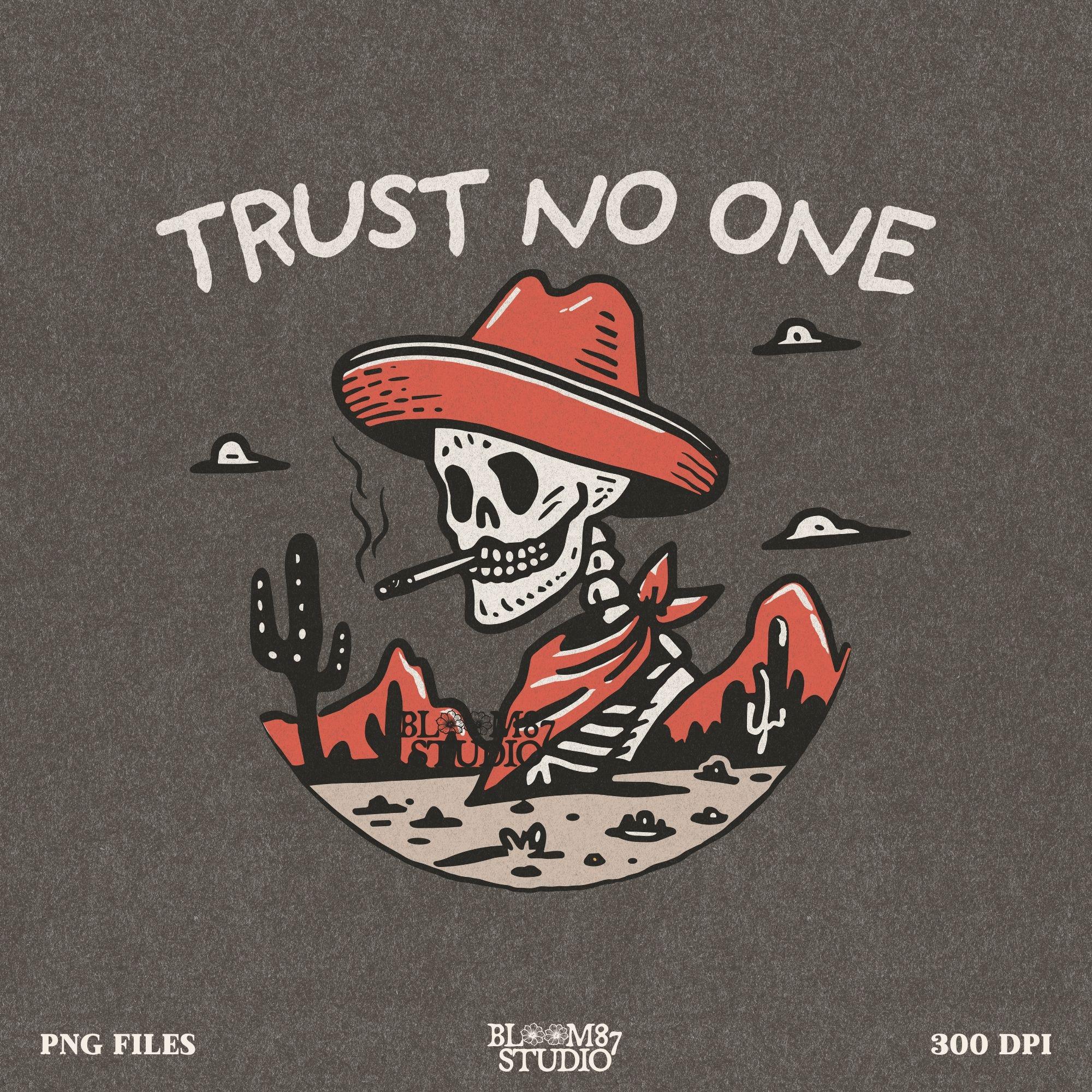 Vintage outlaw design with bold Western aesthetics, ideal for cowboys, bikers, and those who love edgy artwork.