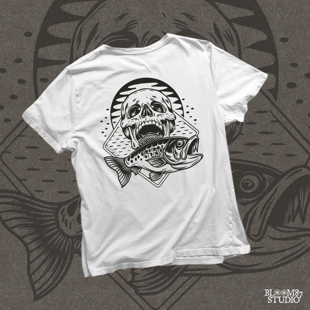 Great for fishing club logos, tournament shirts, and personalized angler gifts, making a strong statement in any design.