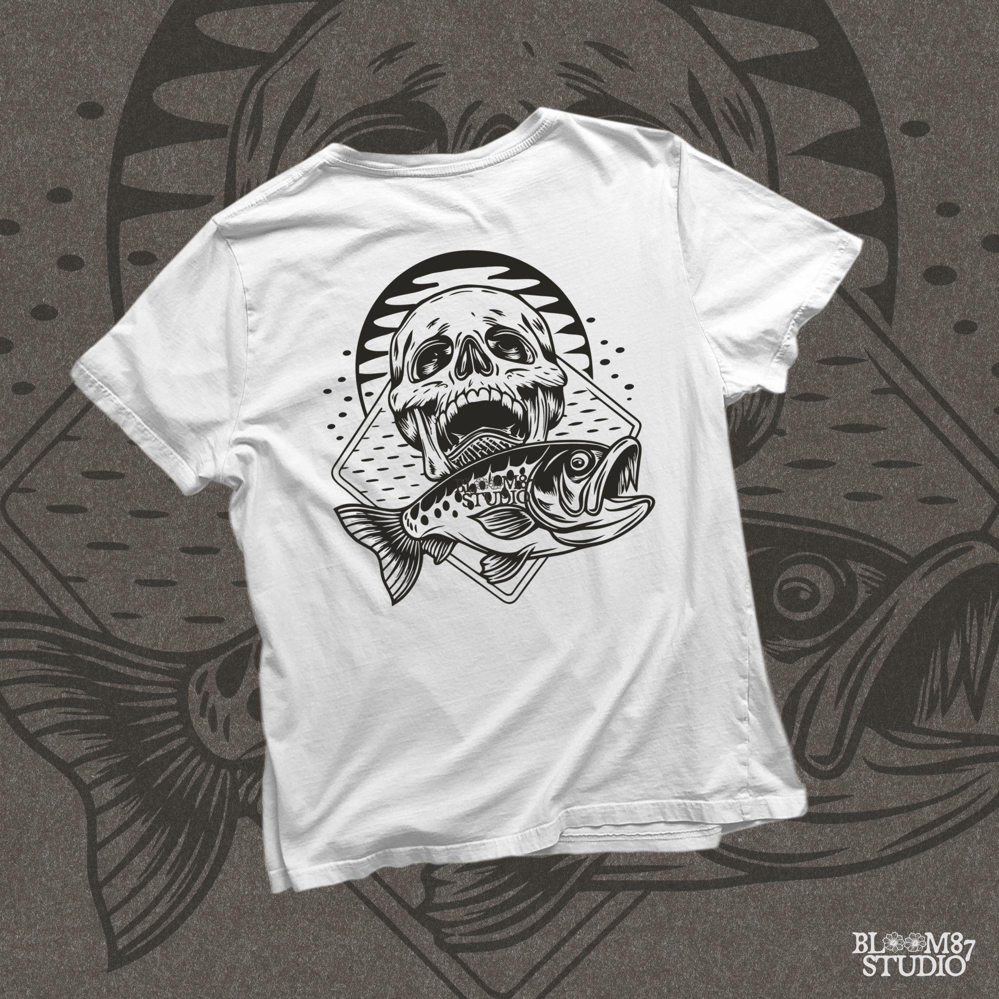 Great for fishing club logos, tournament shirts, and personalized angler gifts, making a strong statement in any design.