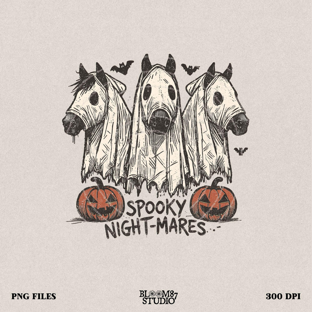 Ghost Horses PNG, Halloween Horse Png, Horse Lover Png, Funny Horse Png, Funny Halloween Png, Fall Png, Spooky Season Png, Instant Download