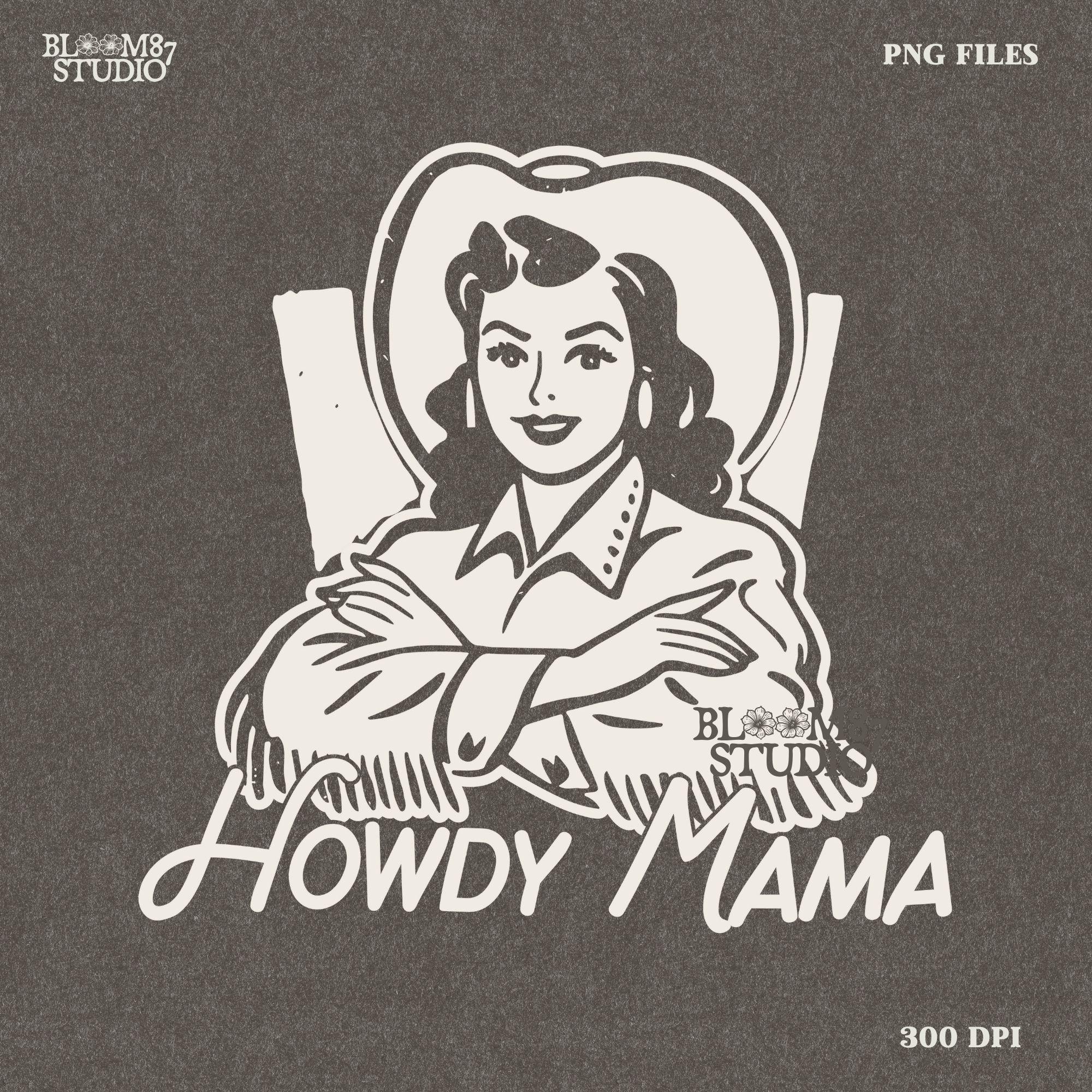 This “Howdy Mama” PNG features a retro western cowgirl in a hat with bold, stylish typography. Perfect for cowgirl moms who love rustic, rodeo, and country aesthetics. Ideal for sublimation on T-shirts, mugs, tumblers, tote bags, and handmade gifts. High-resolution transparent PNG for easy printing and crafting. Great for Mother’s Day, birthdays, or any occasion celebrating strong country mamas.