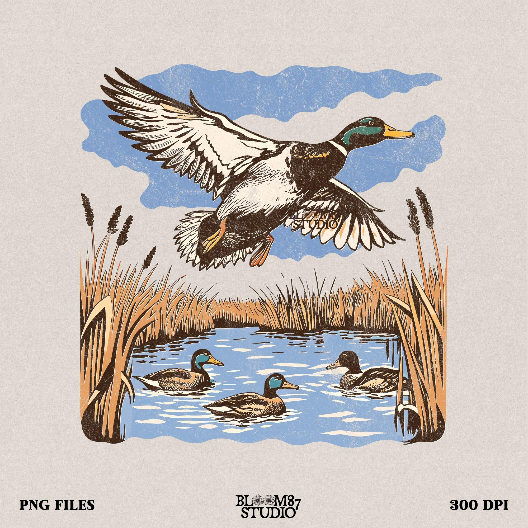 Mallard Duck Hunting PNG, Waterfowl Flying PNG, Vintage Duck Artwork, Wild Duck in Wetland, Outdoor Hunting Scene PNG, Wildlife Digital Art, Rustic Nature PNG, Hunting Lodge Decor, Mallard Digital Download, Duck Marsh Scene PNG, Vintage Hunting Illustration, Upland Game Birds PNG, Traditional Waterfowl Art, Swamp Hunting PNG, Hunter’s Paradise PNG, Autumn Hunting PNG, Nature Wildlife Scene, Birdwatching PNG, Wetlands Conservation Art, Duck Hunting Tribute PNG