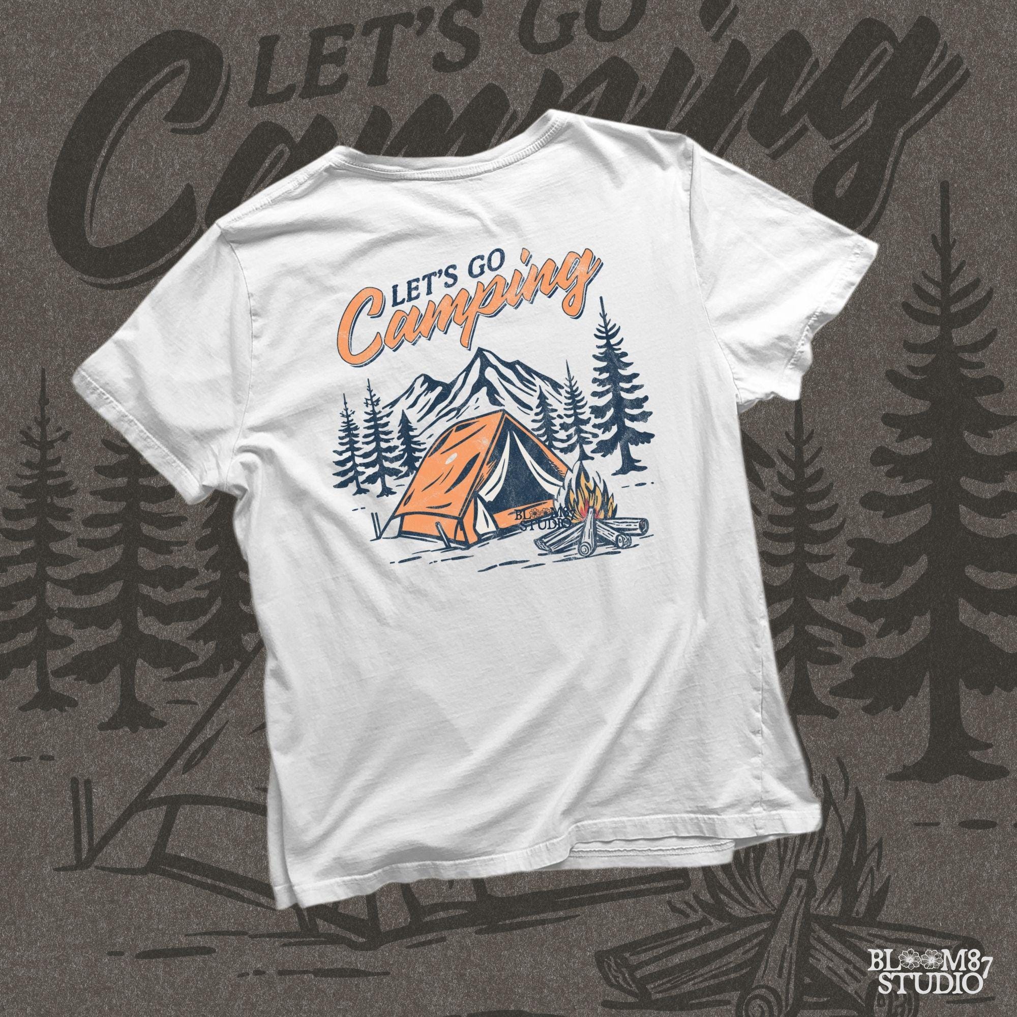 Great for camping gear, RV decor, and outdoor adventure branding, celebrating the thrill of the wilderness.