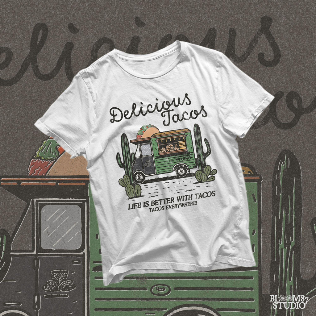 Perfect for taco lovers, food truck fans, and street food enthusiasts, bringing a fun and flavorful vibe to every design.