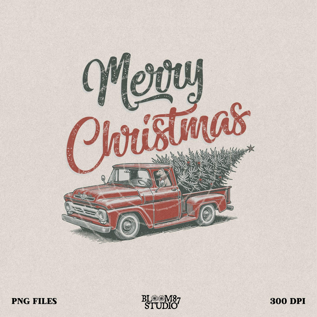 Western Christmas Sublimations, Designs Downloads, Farmhouse Christmas Png, Shirt Design Sublimation Downloads, Vintage Truck Christmas PNG