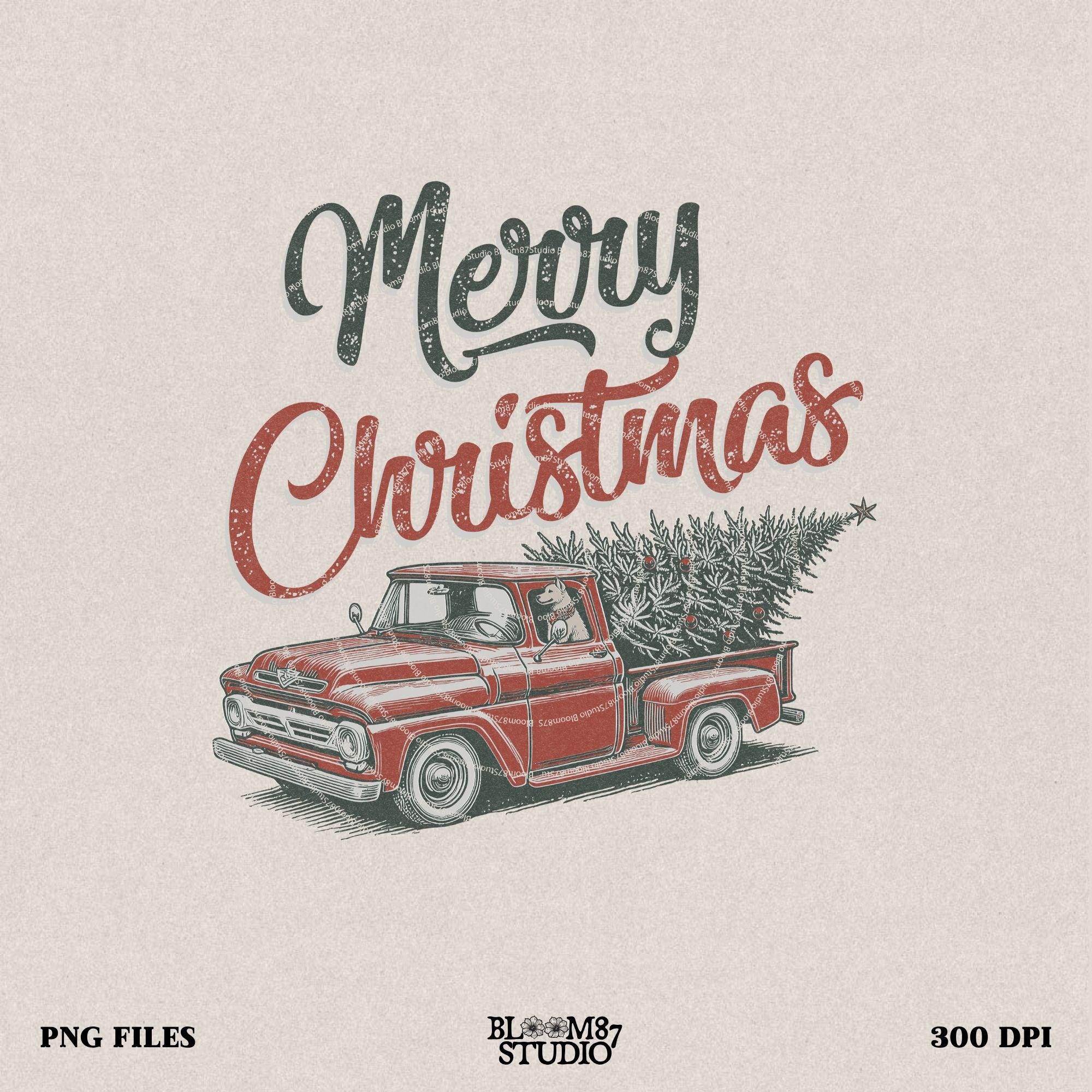 Western Christmas Sublimations, Designs Downloads, Farmhouse Christmas Png, Shirt Design Sublimation Downloads, Vintage Truck Christmas PNG