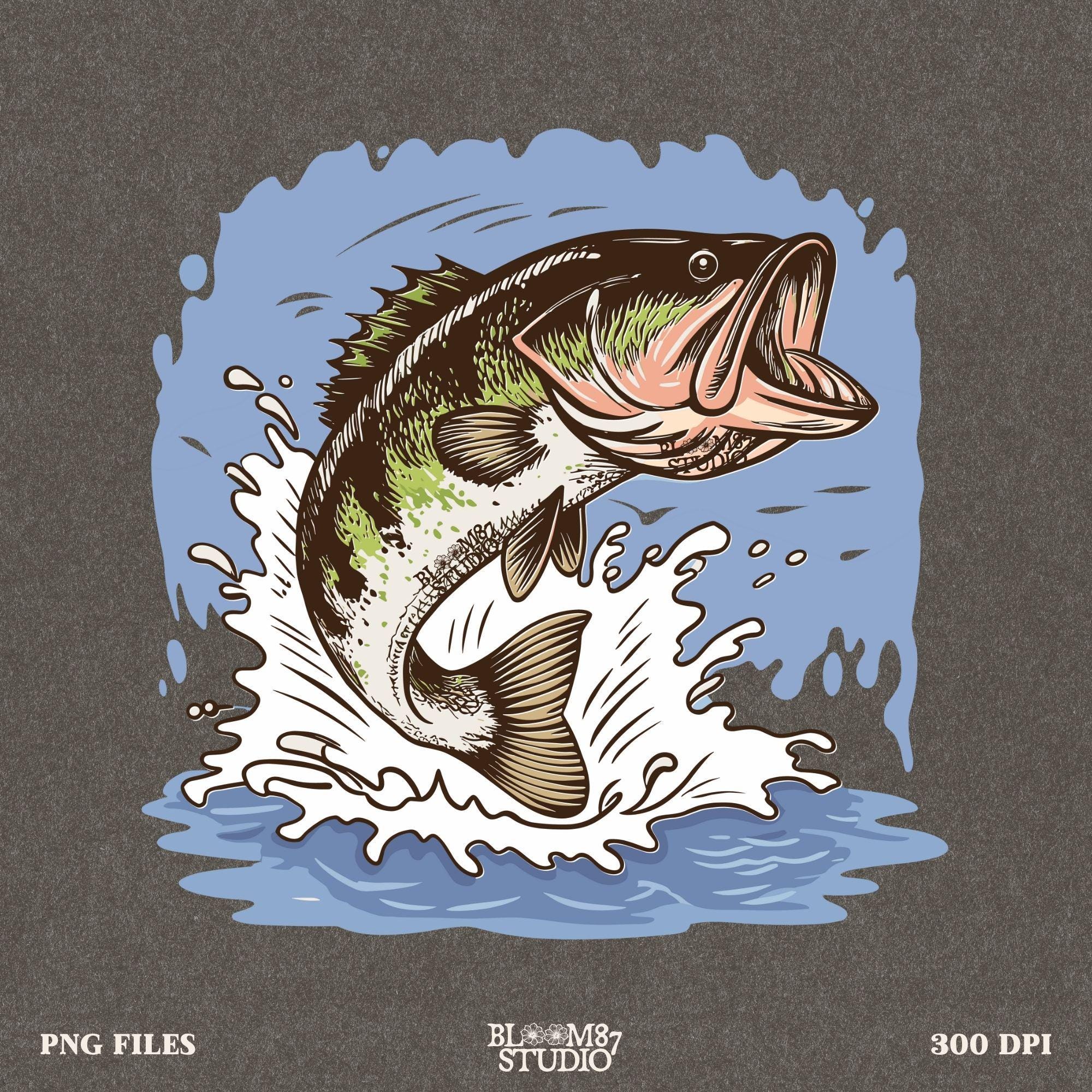 bass fishing png, fish splash design, jumping largemouth bass, sublimation file for men, father’s day fisherman gift, high res fishing art, outdoor sport png, rustic fishing shirt file, lake weekend printable, digital angler art