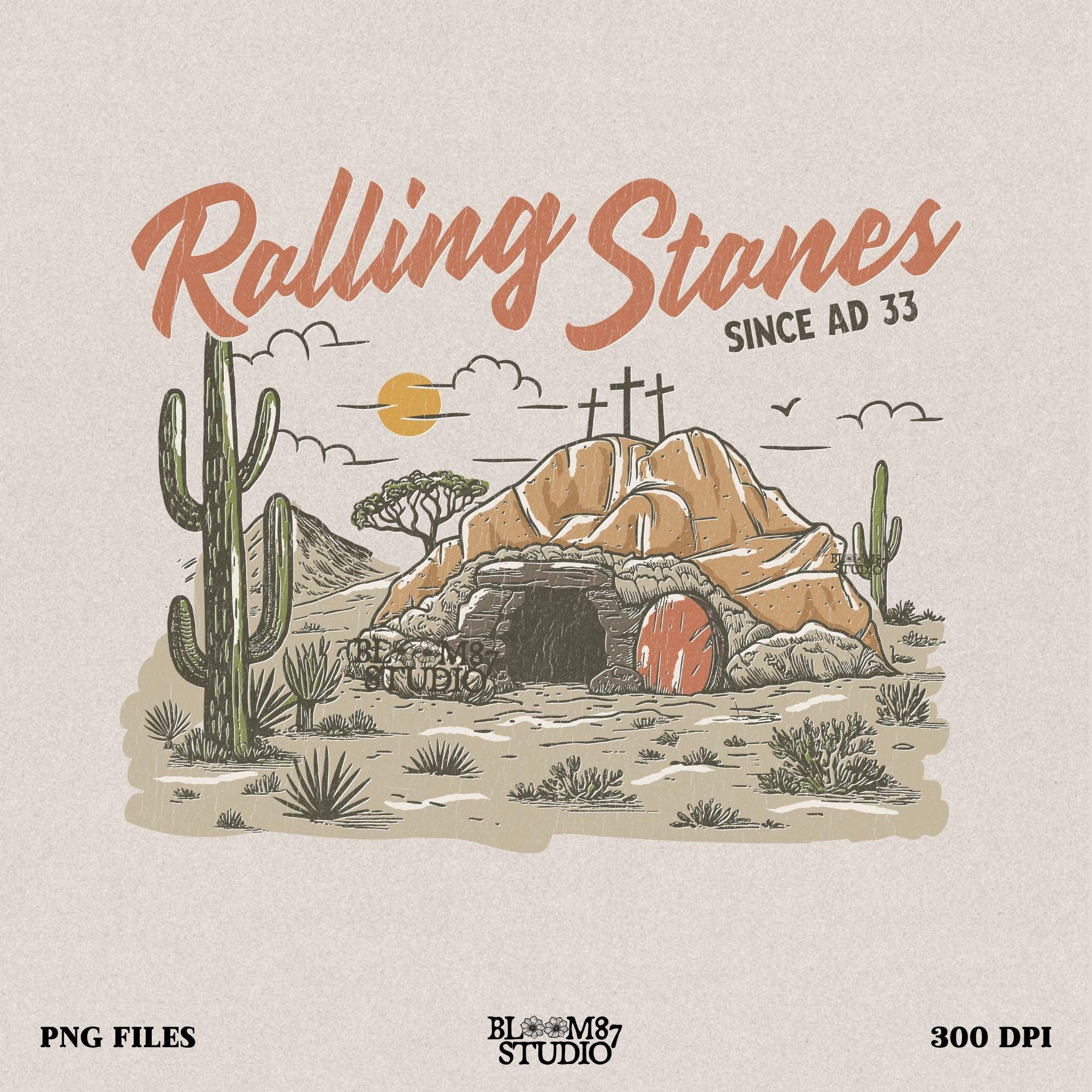 Christian Easter PNG, He Is Risen PNG, Rolling Stones Since AD 33, Resurrection Sunday PNG, Empty Tomb Digital Design, Bible Verse Easter PNG, Western Christian Art, Jesus Risen PNG, Faith-Based Sublimation PNG, Religious Easter Design, Easter Sunday PNG, Christian Cowboy Art, Vintage Christian PNG, Faith Digital Download, Cross and Tomb PNG, Biblical Easter PNG, Jesus Saves PNG, Church Graphics PNG, Scripture-Based PNG