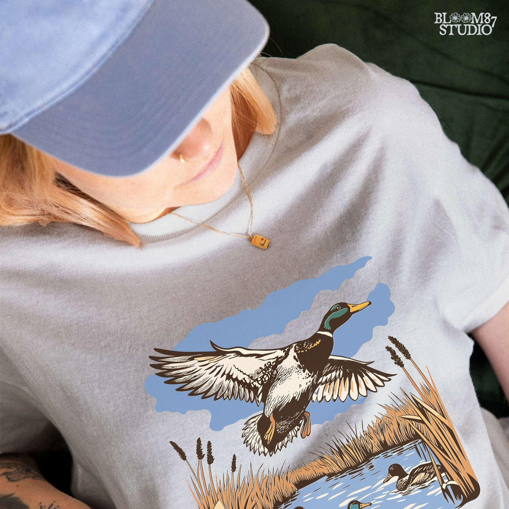 Scenic Hunting PNG, Country Duck Migration PNG, Mallard Duck Illustration PNG, Waterfowl Scenic Artwork PNG, Rustic Outdoors PNG, Autumn Hunting Season PNG, Traditional Wildlife PNG, Flying Waterfowl Over Lake PNG, Wetland Bird Scene PNG, Vintage Duck Hunters PNG, Fall Duck Migration PNG, Cabin Country Decor PNG, River Ducks PNG, Wilderness Birdwatching PNG, Nature Preserve Waterfowl PNG, Mallard Duck Pair PNG, Wild Game Illustration PNG, Vintage Nature PNG, Wooded Ducks PNG, Riverbank Wildlife