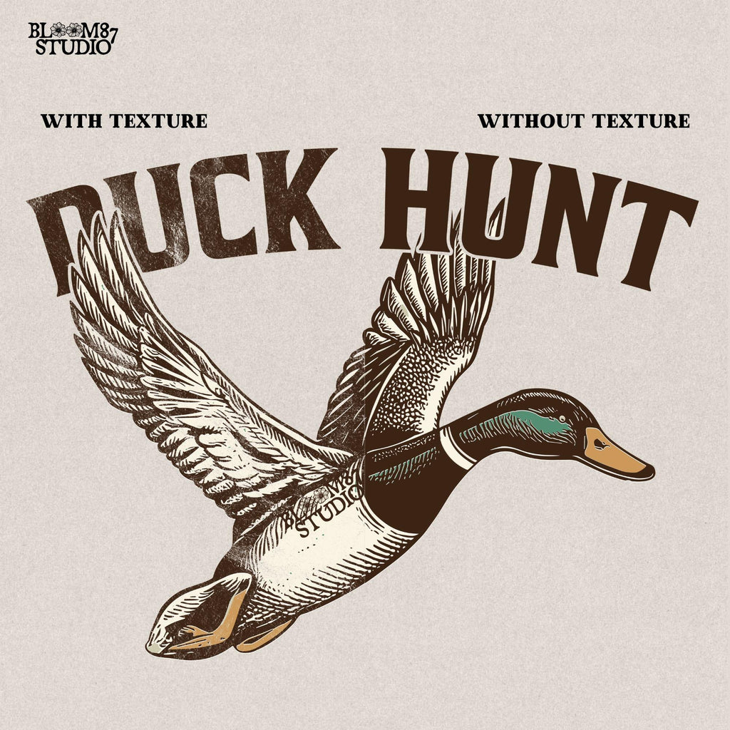 Flying mallard PNG, duck hunting digital art, outdoorsman t-shirt design, waterfowl wings spread file, game bird sublimation PNG, printable duck for lodge decor, mallard bird printable image, classic hunting heritage graphic, nature bird download