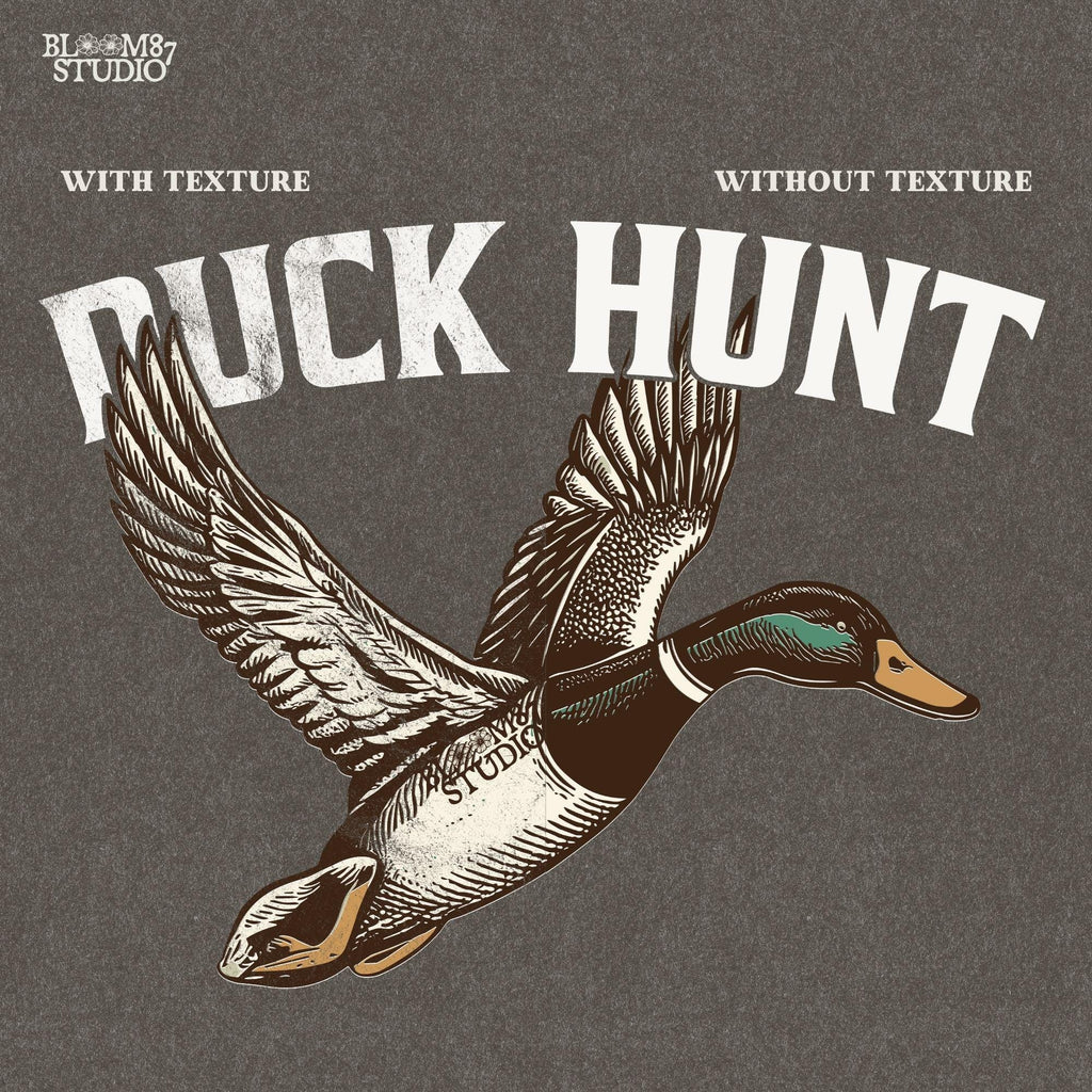 Hunting duck graphic PNG, rustic outdoor lifestyle art, flying mallard for printing, duck with open wings design, male mallard hunting bird, realistic wildlife PNG, mallard duck for country apparel, sportsman bird printable, wild duck download