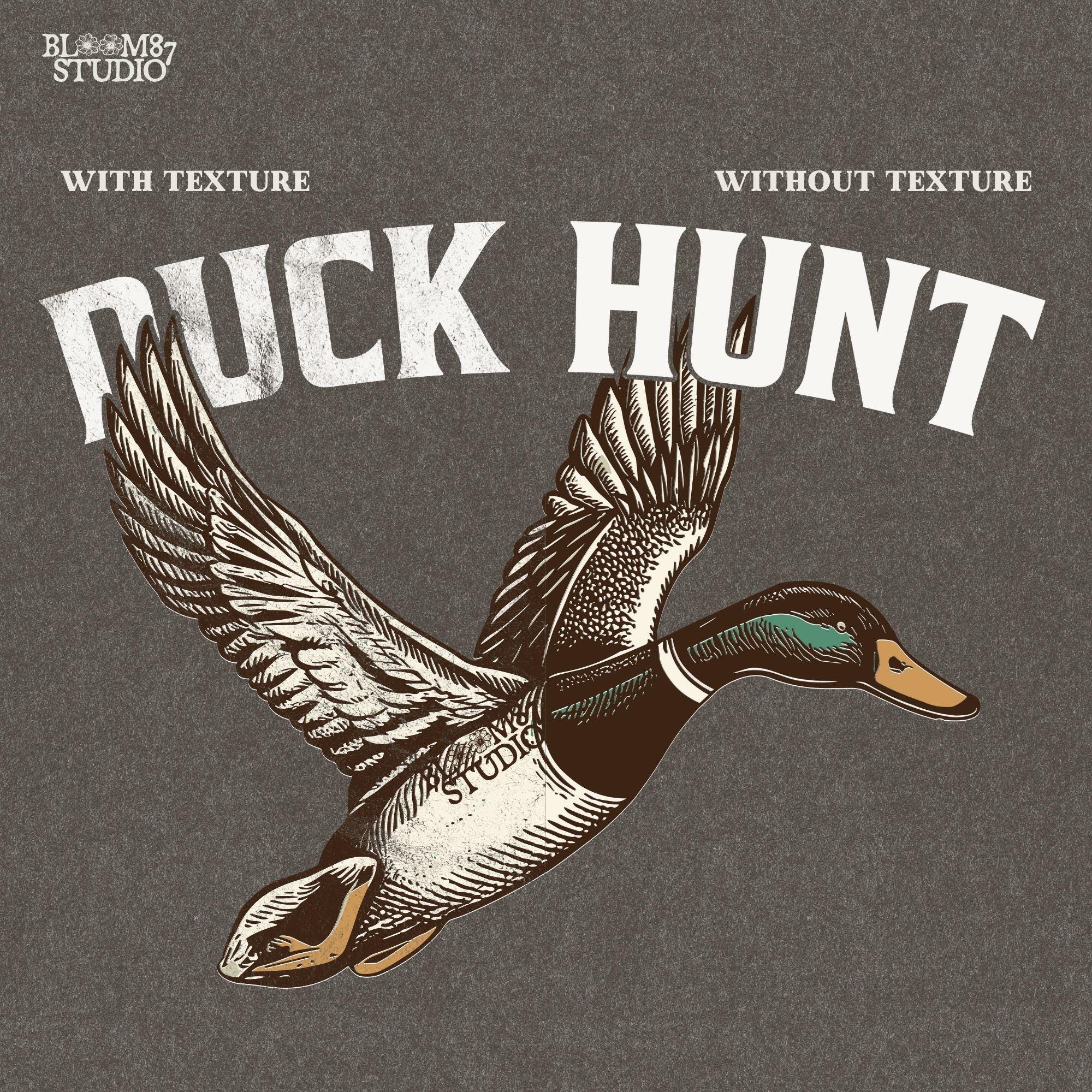 Hunting duck graphic PNG, rustic outdoor lifestyle art, flying mallard for printing, duck with open wings design, male mallard hunting bird, realistic wildlife PNG, mallard duck for country apparel, sportsman bird printable, wild duck download