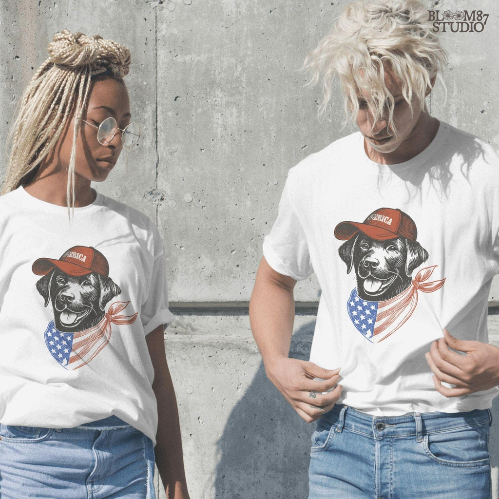 Patriotic Dog PNG, 4th of July Dog Sublimation, ‘Merica Hat Pup PNG, American Flag Bandana Dog Png, Cute USA Dog Png, Independence Day Png