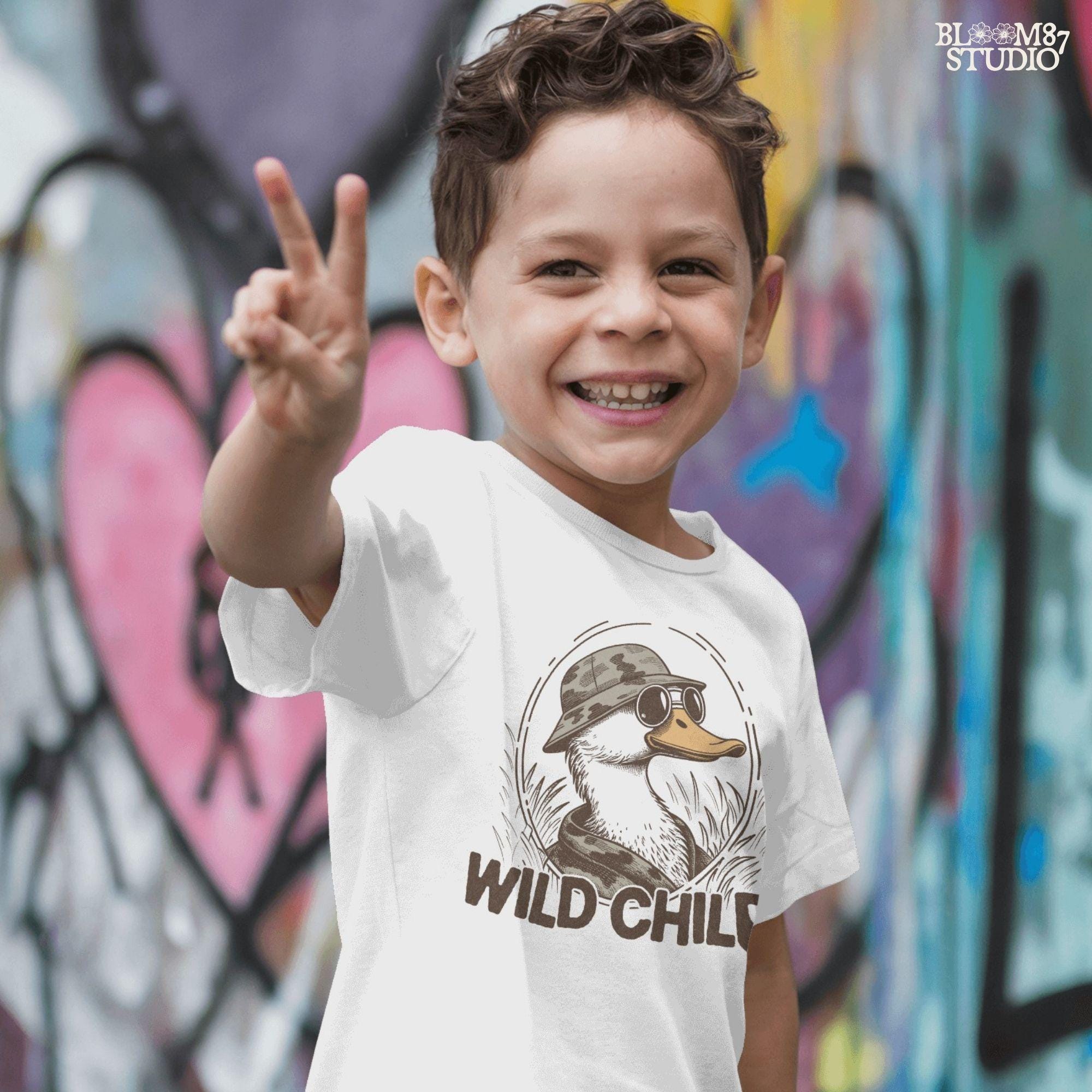 Wild Child Duck PNG, Mallard Duck Camo Hat PNG, Funny Duck Hunting PNG, Country Western Duck Png, Hunting Shirt Design Png, Duck Life Png