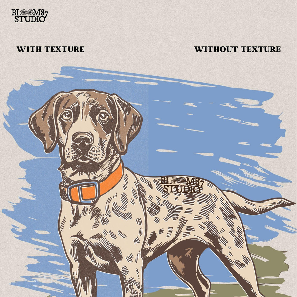 German Shorthaired Pointer PNG – Hunting Dog PNG, GSP Digital Download, Duck Hunting, Bird Dog Sublimation Design for Shirts, Mugs, Stickers