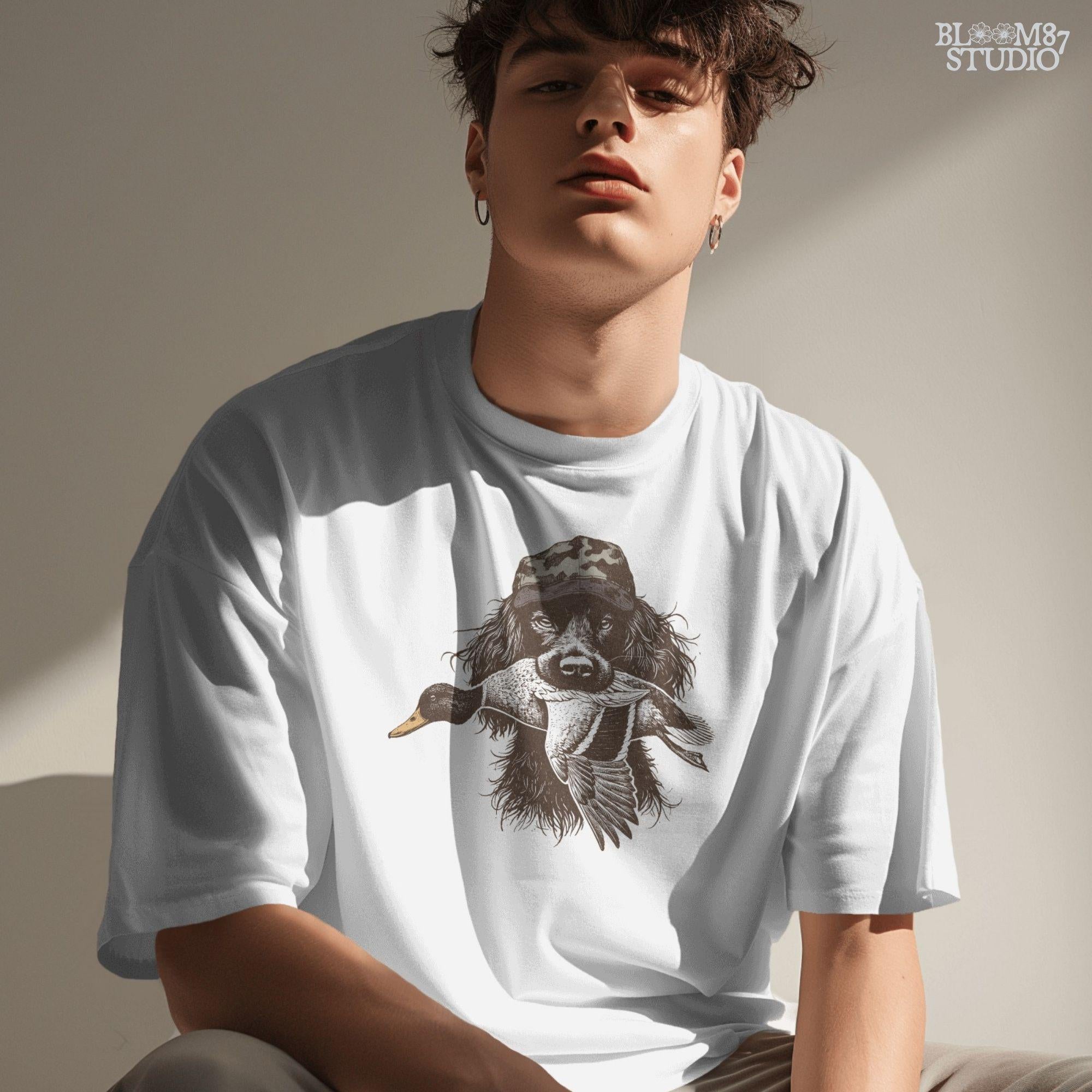 Boykin Spaniel Duck Hunting PNG, Hunting Dog with Duck PNG, Camo Hat Retriever PNG, Waterfowl Hunting Sublimation, Southern Dog Png Design