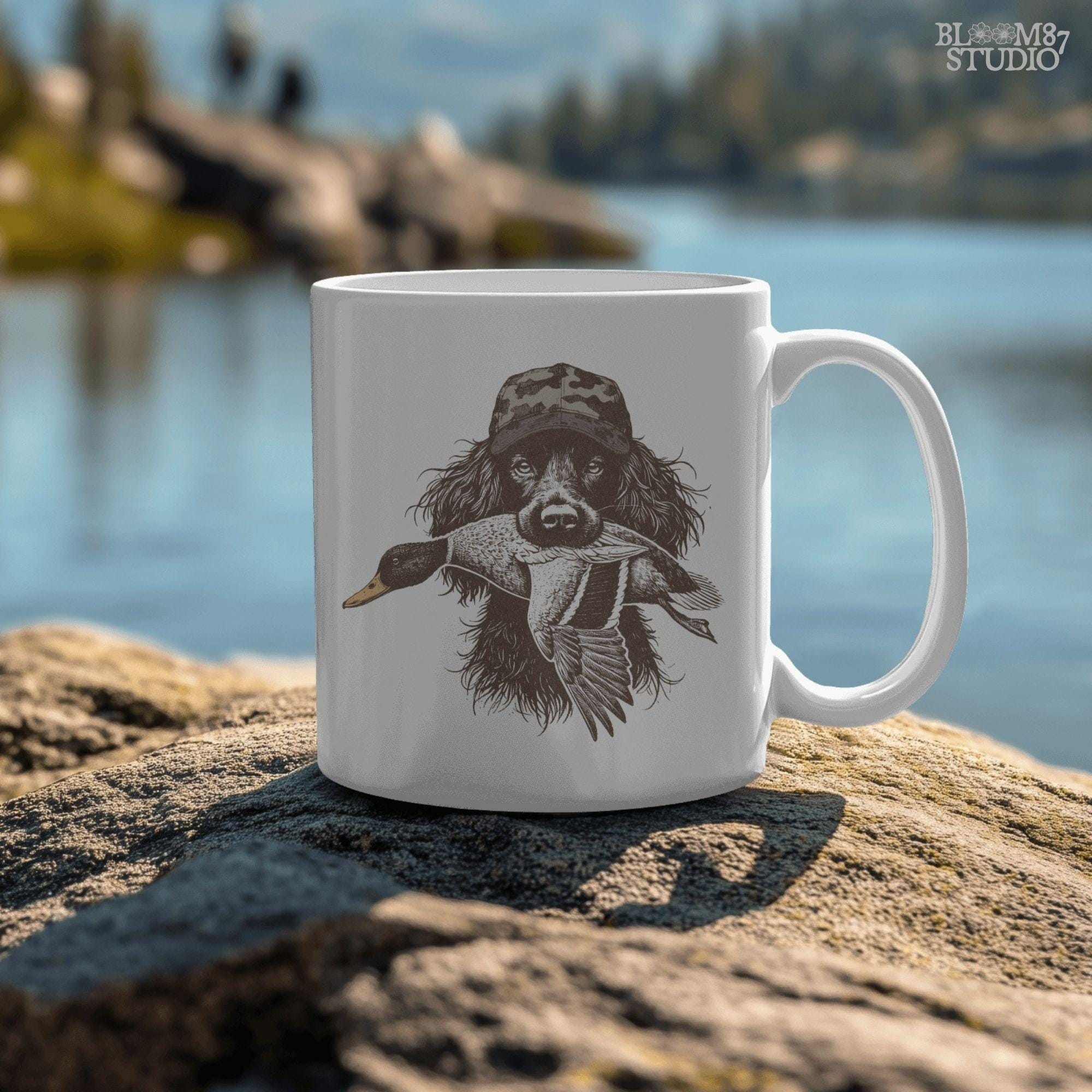 Boykin Spaniel Duck Hunting PNG, Hunting Dog with Duck PNG, Camo Hat Retriever PNG, Waterfowl Hunting Sublimation, Southern Dog Png Design