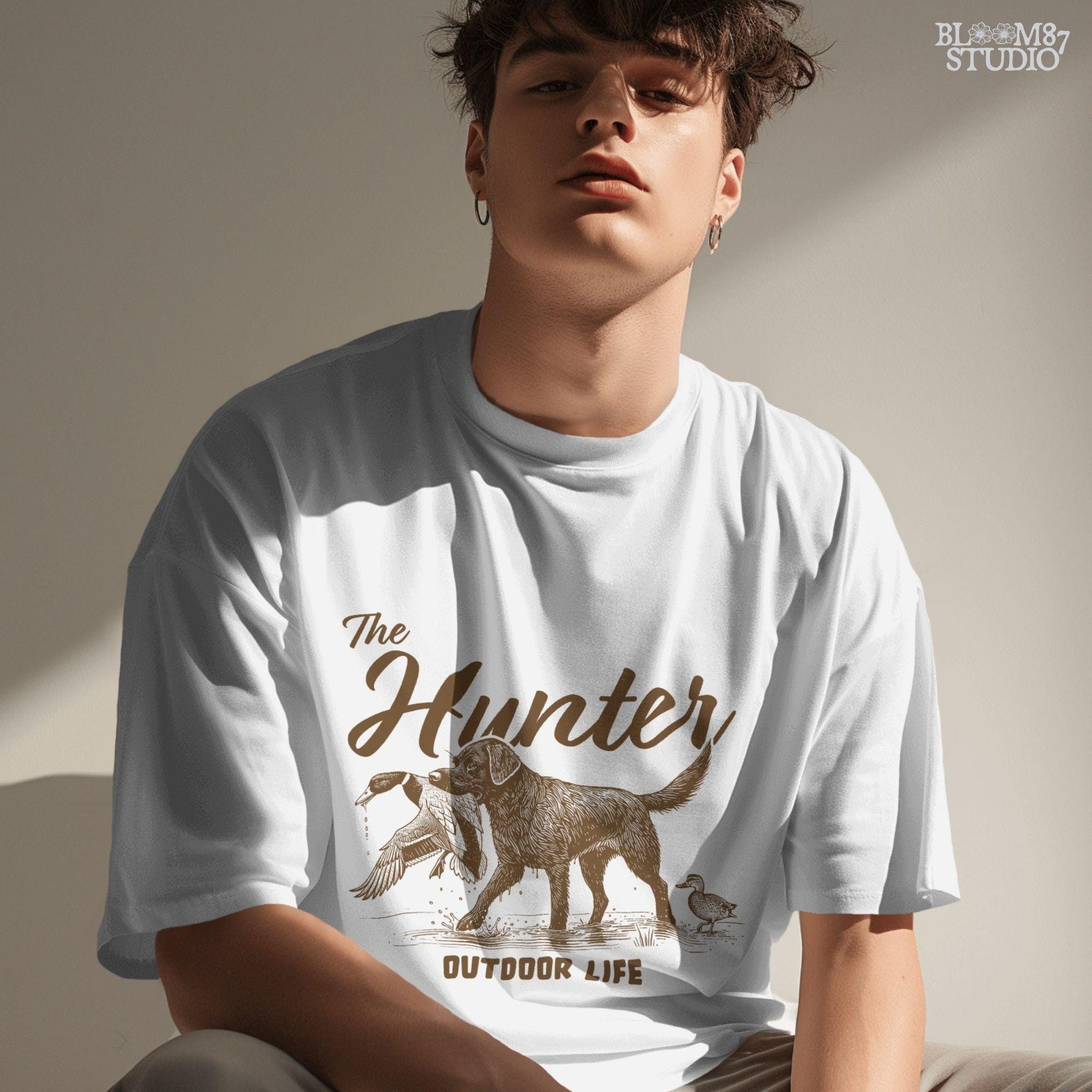 The Hunter PNG, Duck Hunting Dog PNG, Outdoor Life Retriever PNG, Hunting Dog Sublimation Design, Waterfowl Retriever Png, Duck Dog Design