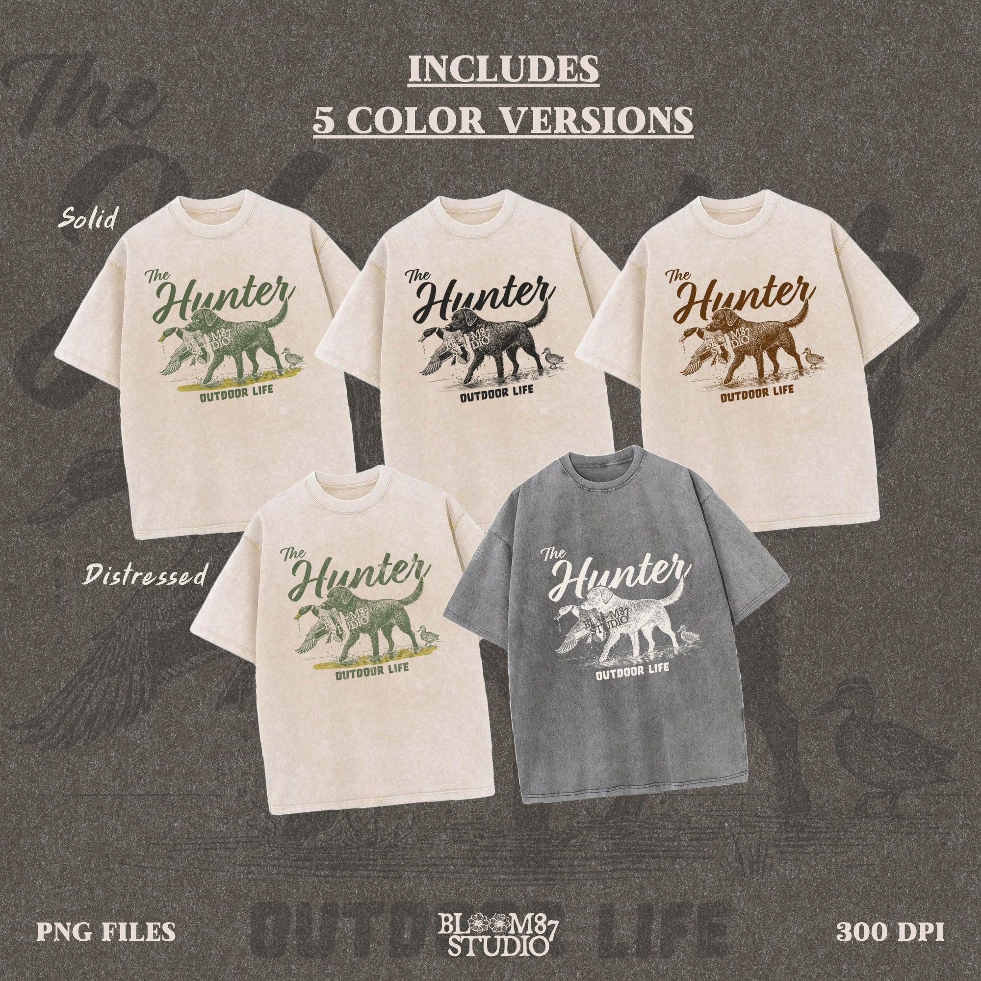 The Hunter PNG, Duck Hunting Dog PNG, Outdoor Life Retriever PNG, Hunting Dog Sublimation Design, Waterfowl Retriever Png, Duck Dog Design