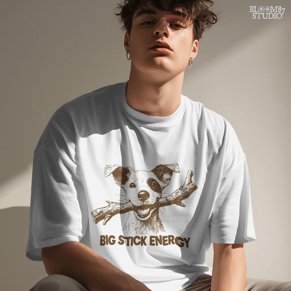 Big Stick Energy PNG, Funny Dog Sublimation Design, Rustic Dog Humor PNG, Country Dog Shirt Design, Dog with Stick PNG, Pet Lover Design Png