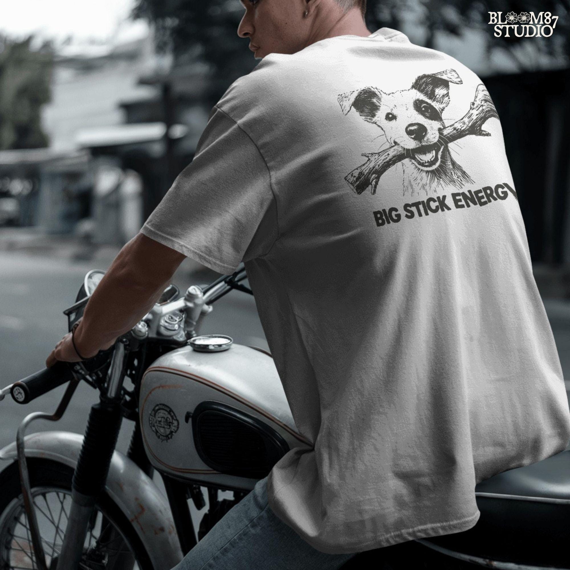 Big Stick Energy PNG, Funny Dog Sublimation Design, Rustic Dog Humor PNG, Country Dog Shirt Design, Dog with Stick PNG, Pet Lover Design Png