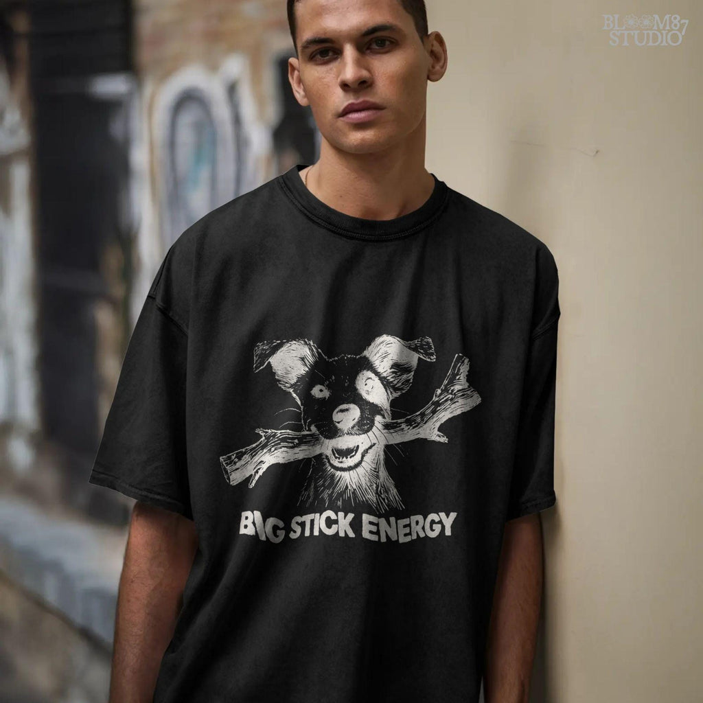 Big Stick Energy PNG, Funny Dog Sublimation Design, Rustic Dog Humor PNG, Country Dog Shirt Design, Dog with Stick PNG, Pet Lover Design Png