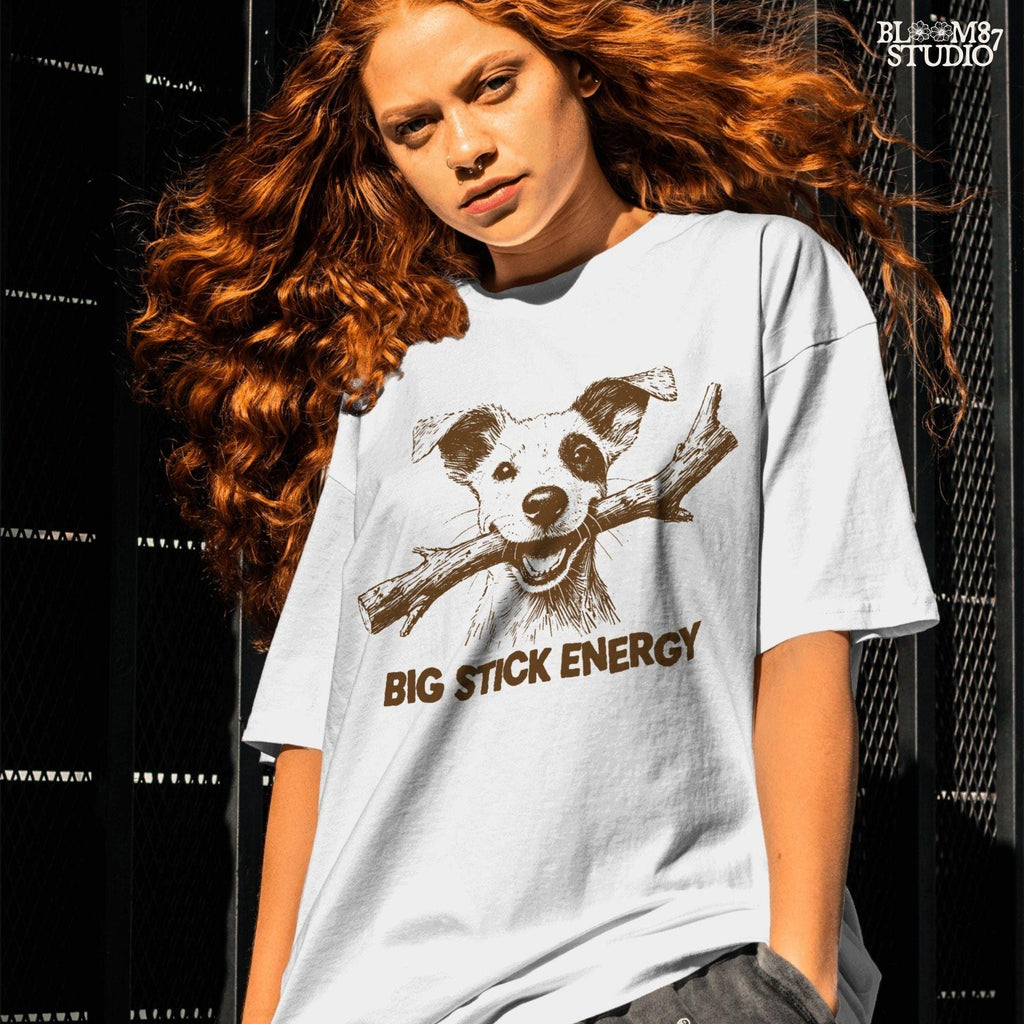Big Stick Energy PNG, Funny Dog Sublimation Design, Rustic Dog Humor PNG, Country Dog Shirt Design, Dog with Stick PNG, Pet Lover Design Png