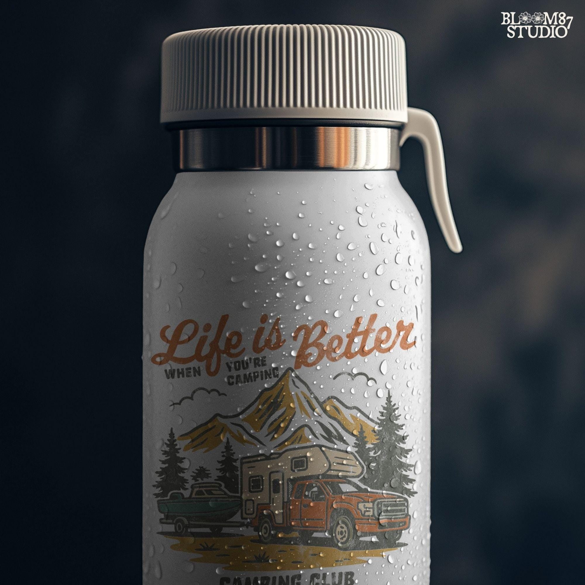 Life Is Better Camping PNG, Camper RV Sublimation Design, Retro Outdoor Camping Club PNG, Truck and Trailer Boating Png,Summer Adventure Png