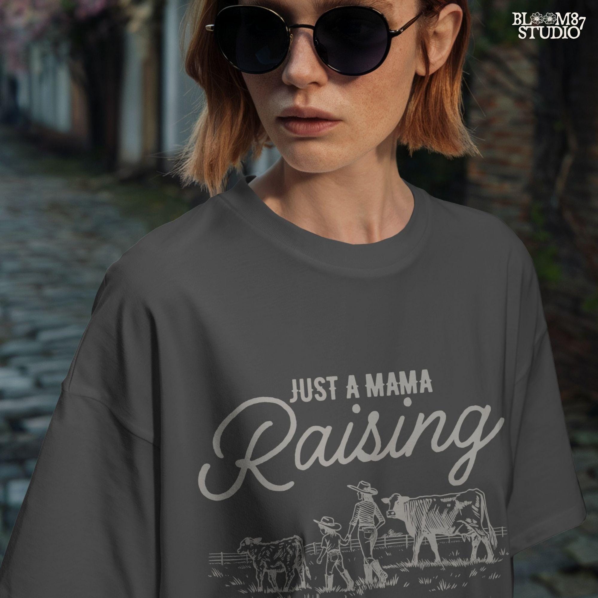 motherhood on the ranch, cowgirl mom design, country sublimation png, rural mother graphic, printable western quote, mama raising kids png, southern mom png, cattle ranch woman, printable cow mom quote, cowgirl quote shirt art