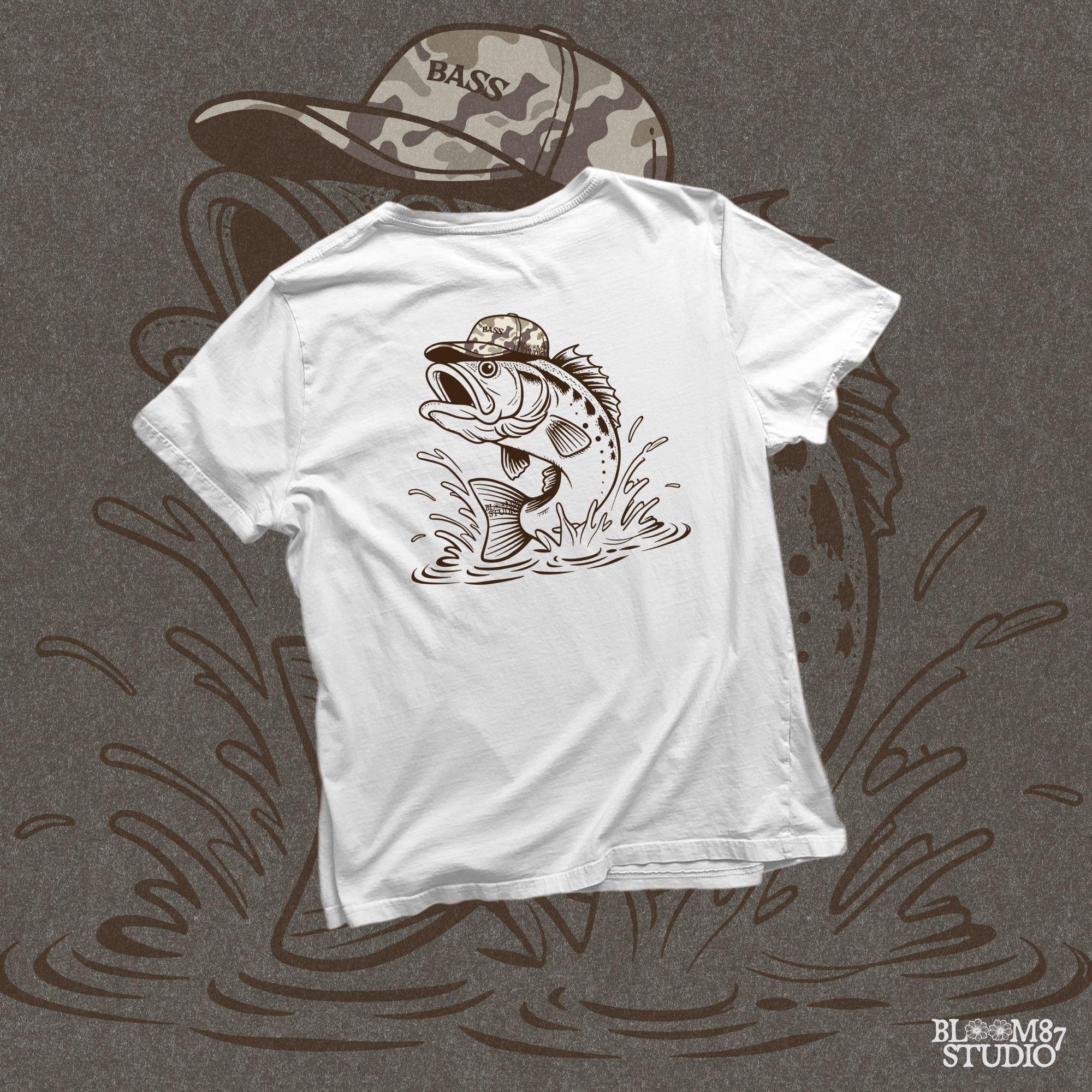funny fishing png, father’s day fish shirt, camo bass png file, fish wearing hat design, lake life sublimation, bass fishing digital file, outdoorsman png, printable fish design, rustic fishing clipart, tshirt file for anglers