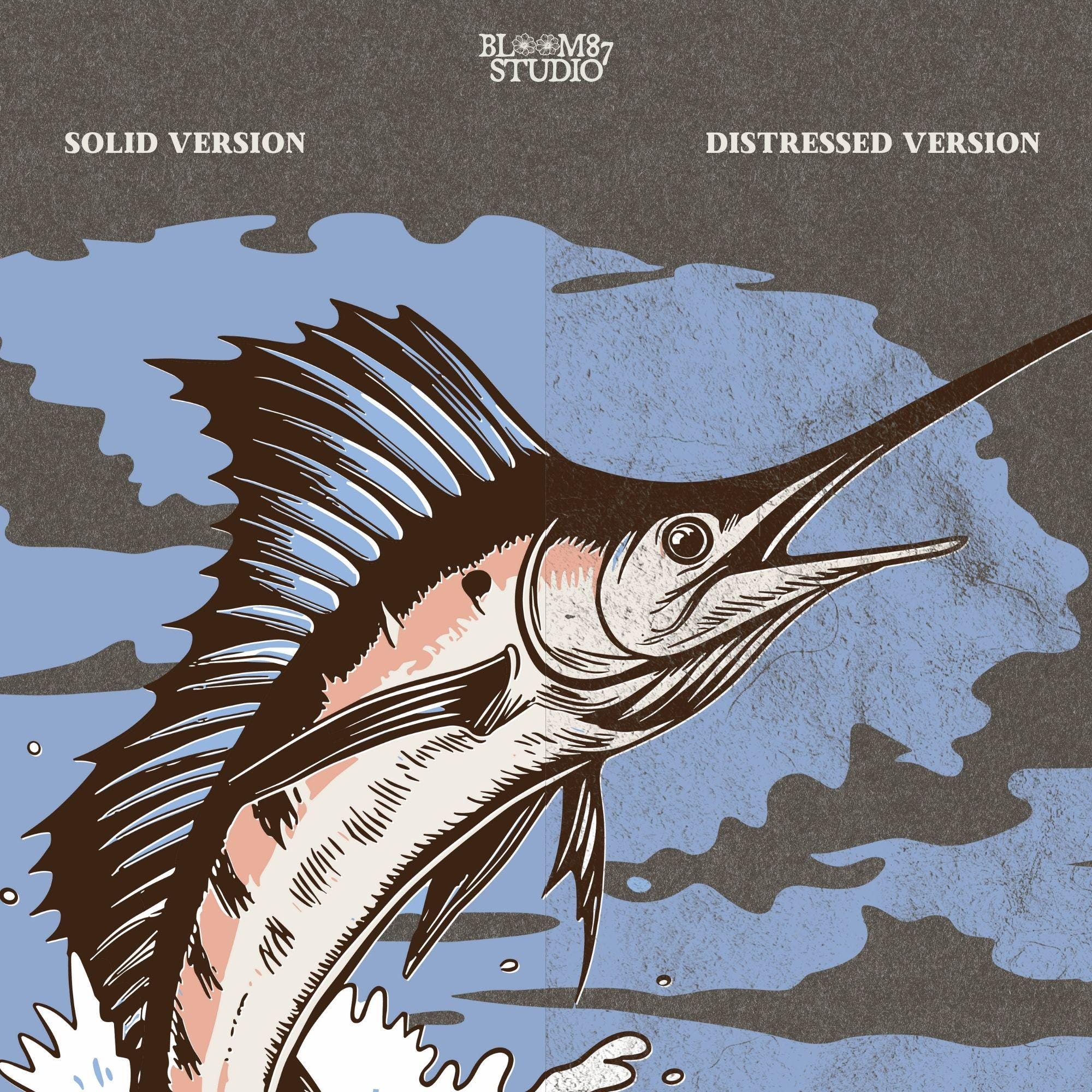 fishing boat design png, bluewater fishing clipart, tropical fish sublimation, ocean fisherman shirt png, father’s day fishing file, printable marlin art, big catch graphic, high seas fishing design, ocean sport png, fish splash art