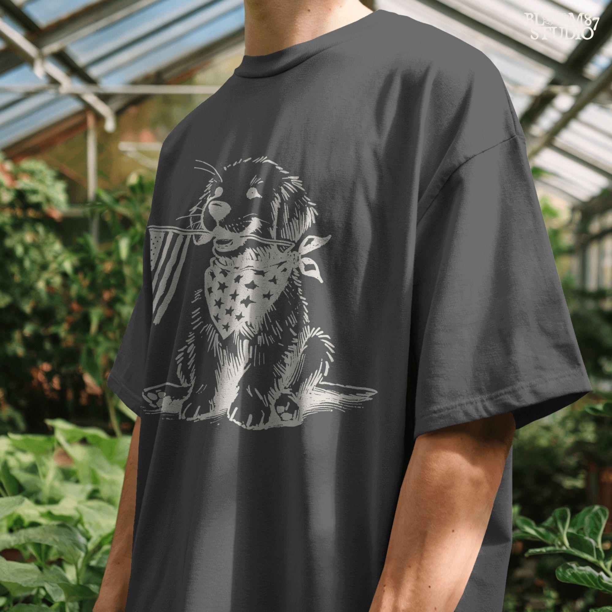 Patriotic Dog PNG, 4th of July Pup Sublimation, American Flag Bandana Pet Png, USA Vintage Dog, Independence Day Design,Western Sublimations