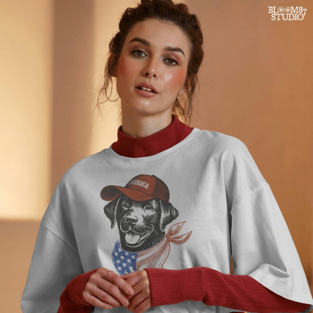 Patriotic Dog PNG, 4th of July Dog Sublimation, ‘Merica Hat Pup PNG, American Flag Bandana Dog Png, Cute USA Dog Png, Independence Day Png