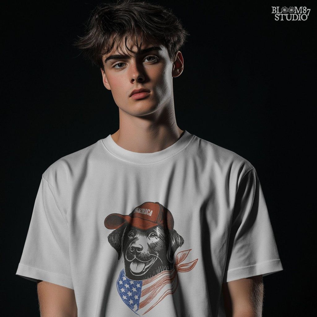 Patriotic Dog PNG, 4th of July Dog Sublimation, ‘Merica Hat Pup PNG, American Flag Bandana Dog Png, Cute USA Dog Png, Independence Day Png