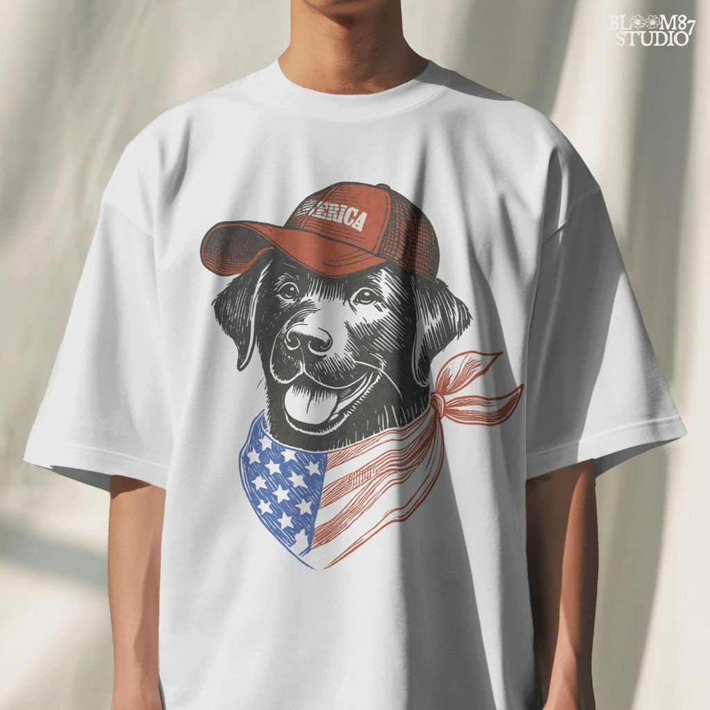 Patriotic Dog PNG, 4th of July Dog Sublimation, ‘Merica Hat Pup PNG, American Flag Bandana Dog Png, Cute USA Dog Png, Independence Day Png