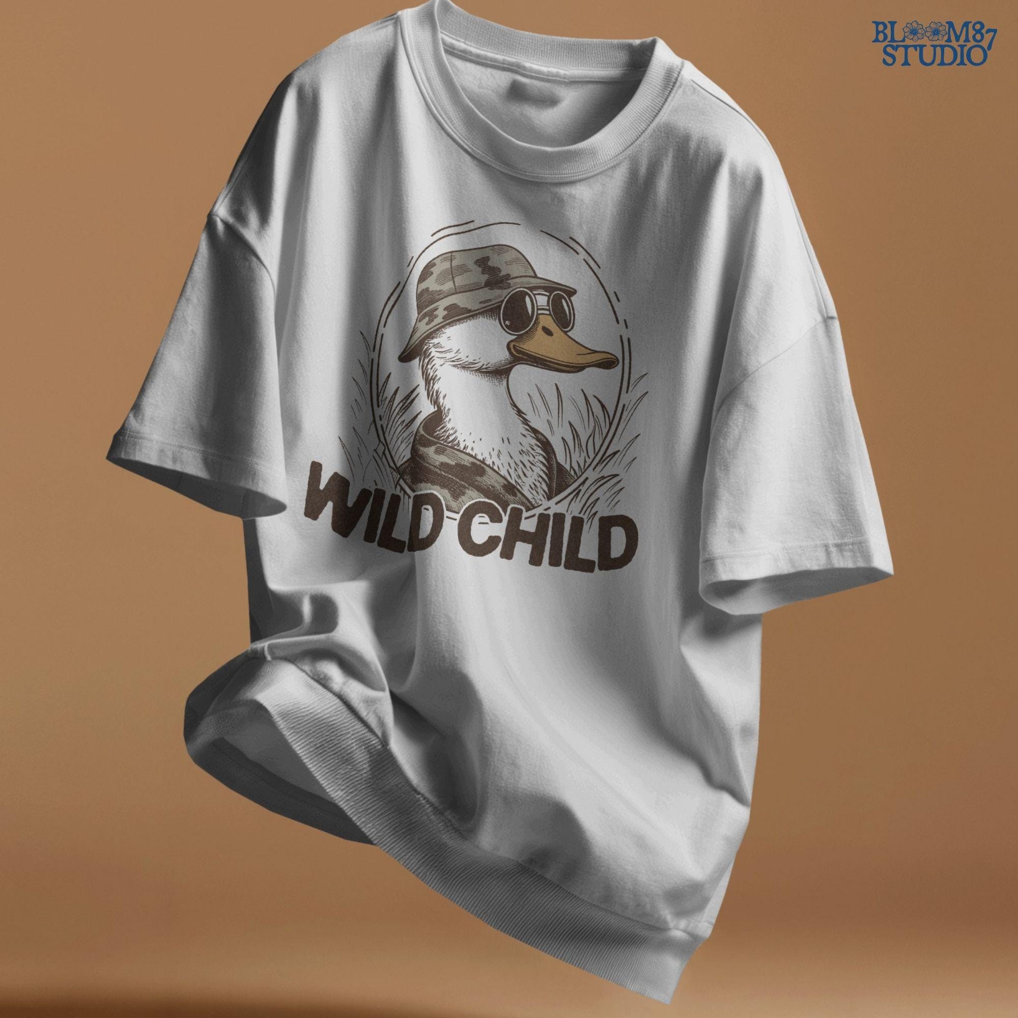 Wild Child Duck PNG, Mallard Duck Camo Hat PNG, Funny Duck Hunting PNG, Country Western Duck Png, Hunting Shirt Design Png, Duck Life Png