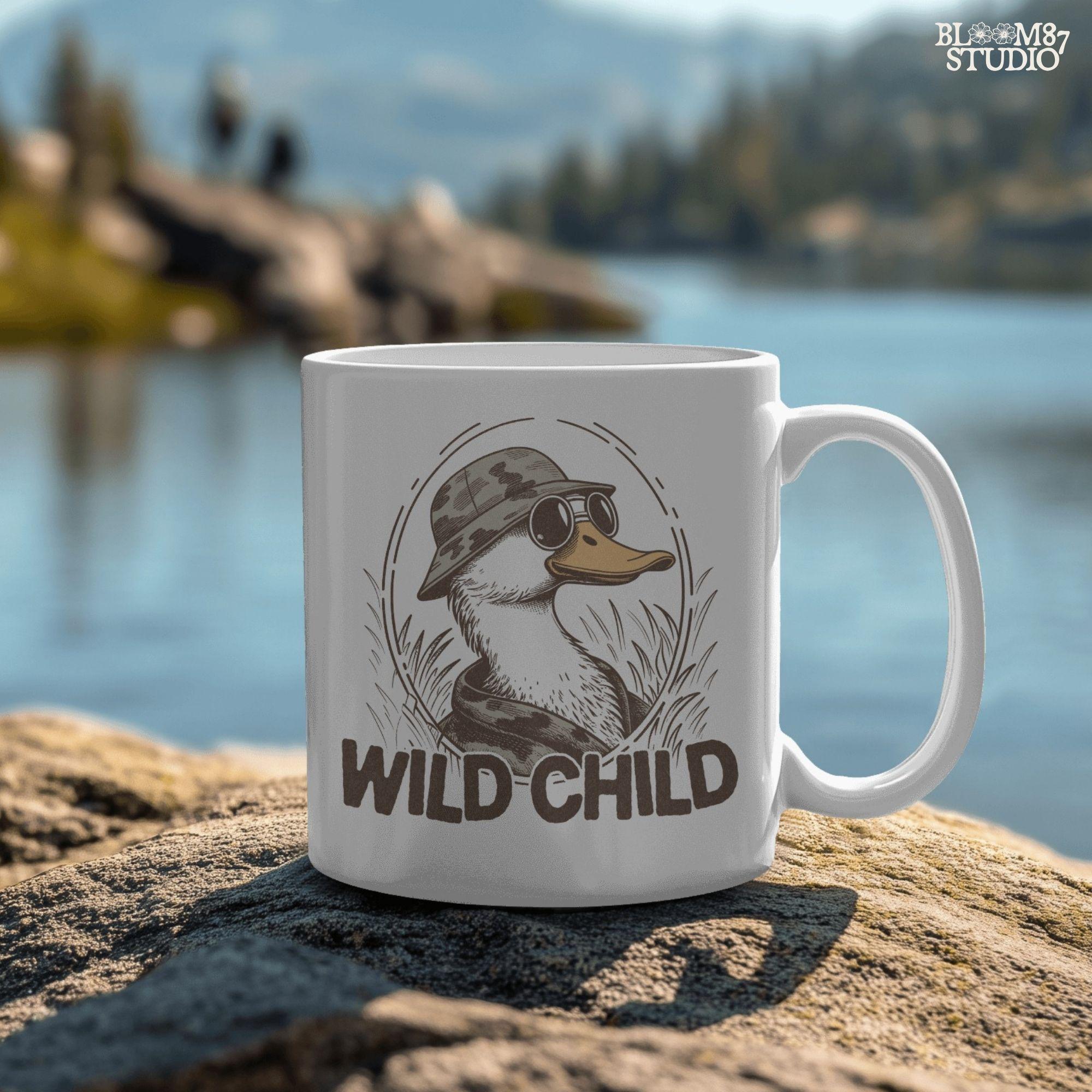 Wild Child Duck PNG, Mallard Duck Camo Hat PNG, Funny Duck Hunting PNG, Country Western Duck Png, Hunting Shirt Design Png, Duck Life Png