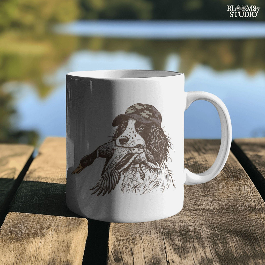 Springer Spaniel Duck Hunting PNG, Hunting Dog with Duck PNG, Camo Hat Retriever PNG, Waterfowl Hunting Sublimation, Southern Dog Png Design