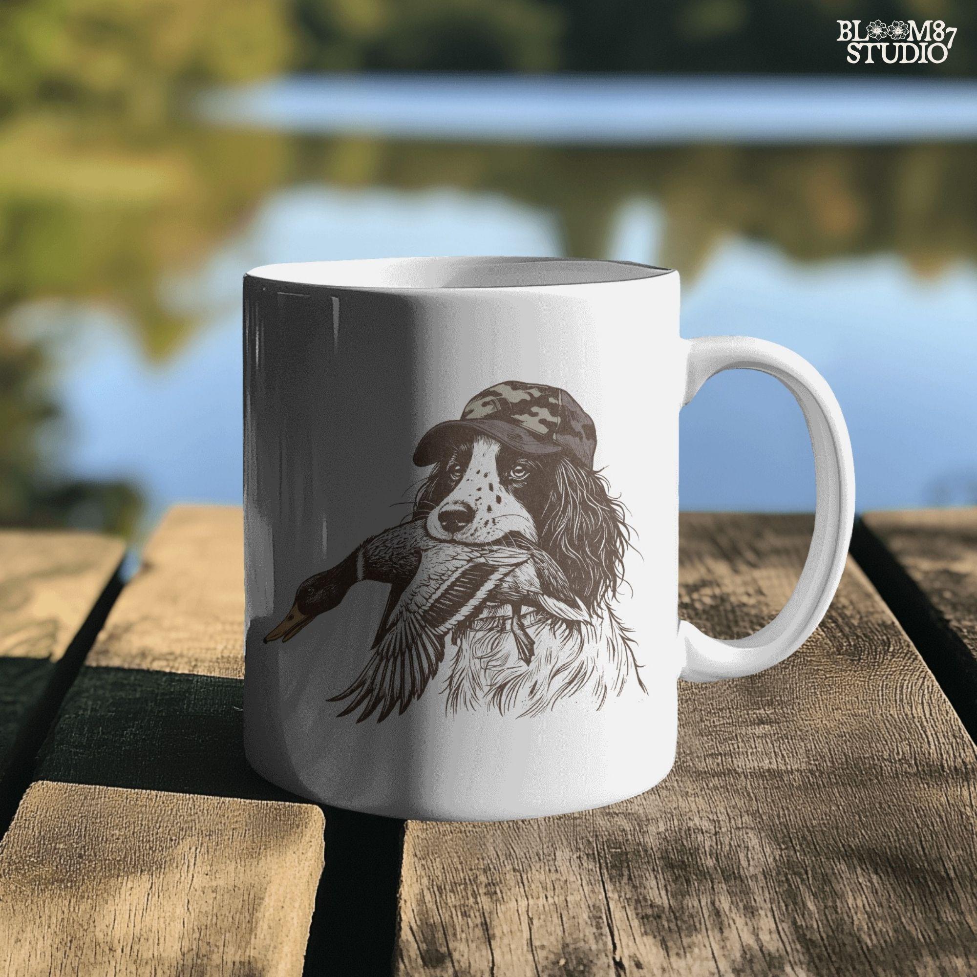 Springer Spaniel Duck Hunting PNG, Hunting Dog with Duck PNG, Camo Hat Retriever PNG, Waterfowl Hunting Sublimation, Southern Dog Png Design