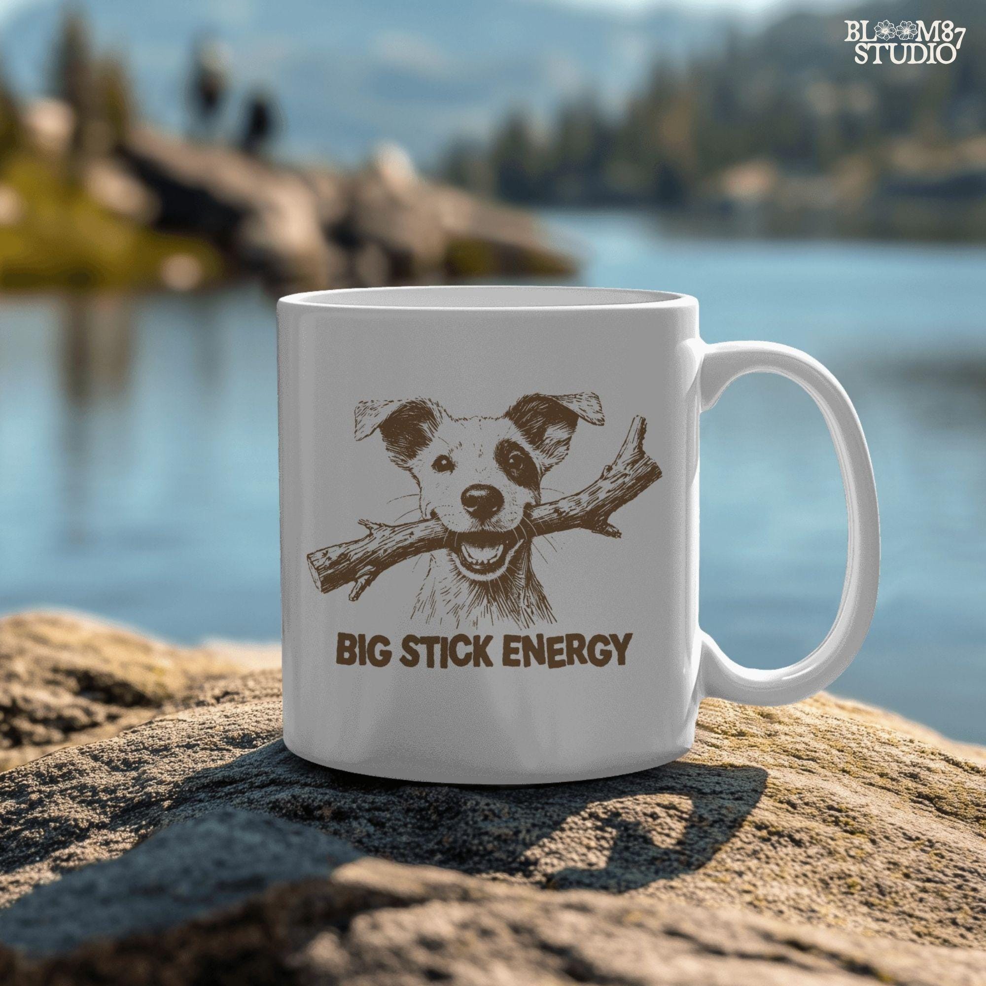 Big Stick Energy PNG, Funny Dog Sublimation Design, Rustic Dog Humor PNG, Country Dog Shirt Design, Dog with Stick PNG, Pet Lover Design Png