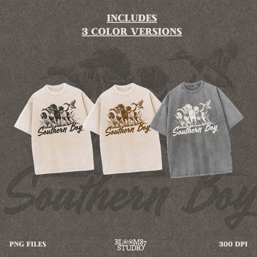 Southern Boy Hunting Dog PNG, Duck Hunting Sublimation Design, Country Boy Shirt PNG, Hunting Retriever Clipart, Rustic Outdoors PNG for Men