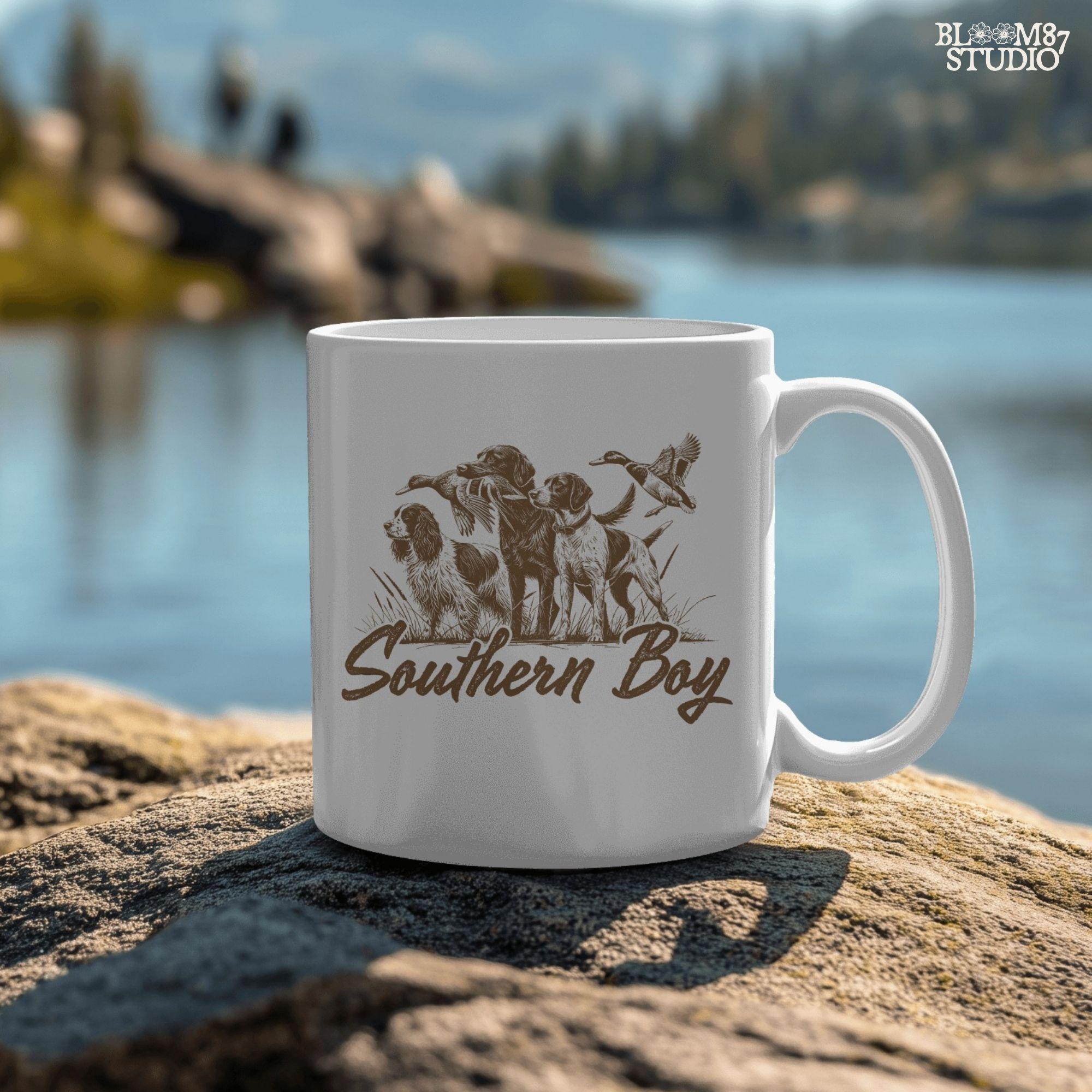 Southern Boy Hunting Dog PNG, Duck Hunting Sublimation Design, Country Boy Shirt PNG, Hunting Retriever Clipart, Rustic Outdoors PNG for Men