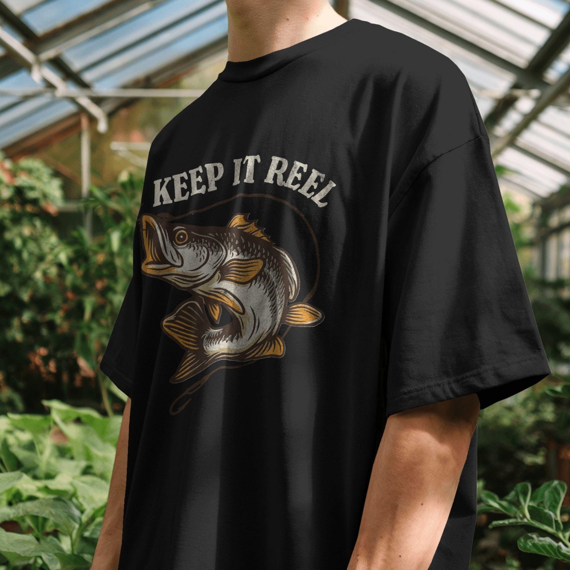Keep It Reel Fishing PNG, Funny Bass Fishing Sublimation, Fisherman Gift PNG, Rustic Lake Life Shirt Design, Fish Hook PNG, Outdoor Humor