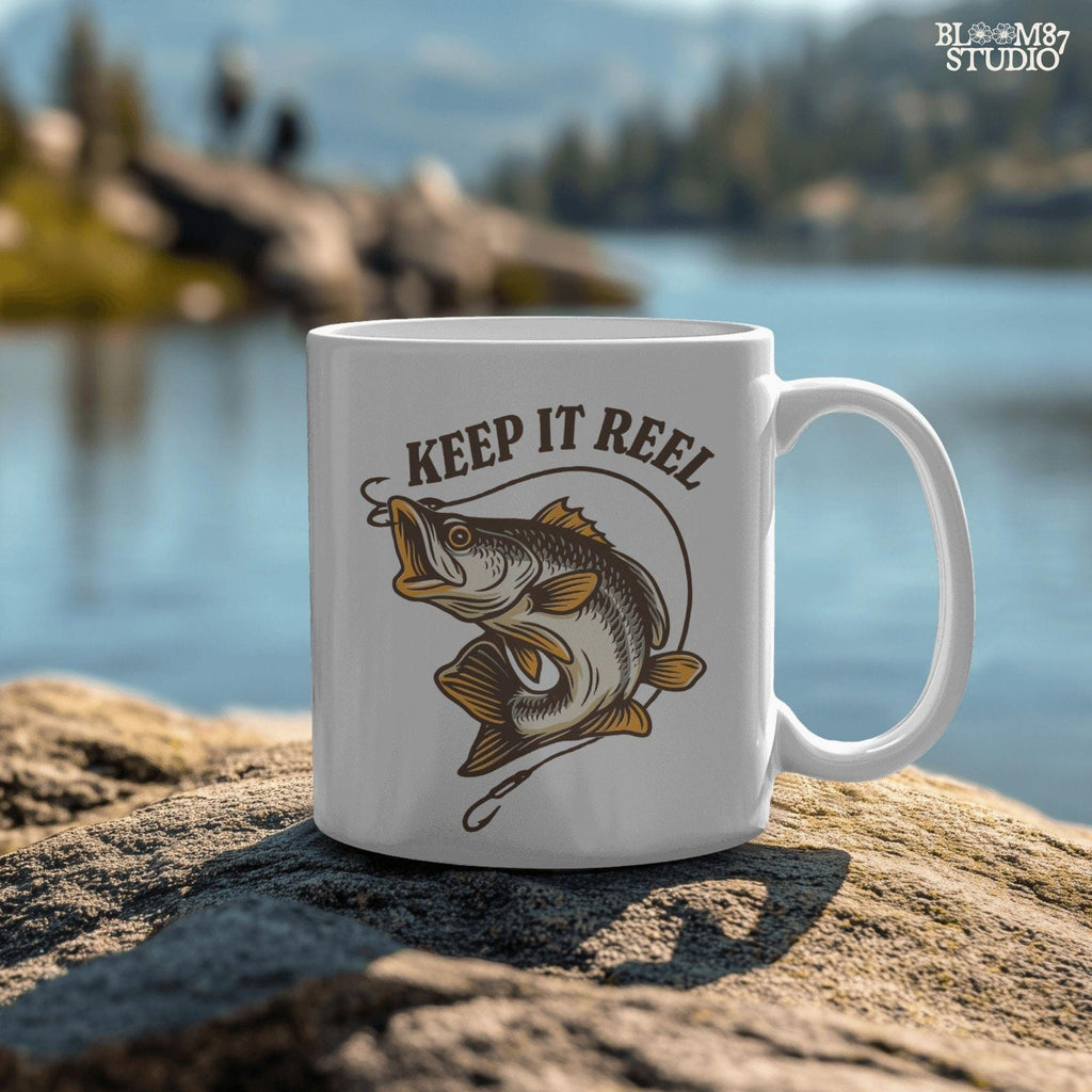 Keep It Reel Fishing PNG, Funny Bass Fishing Sublimation, Fisherman Gift PNG, Rustic Lake Life Shirt Design, Fish Hook PNG, Outdoor Humor