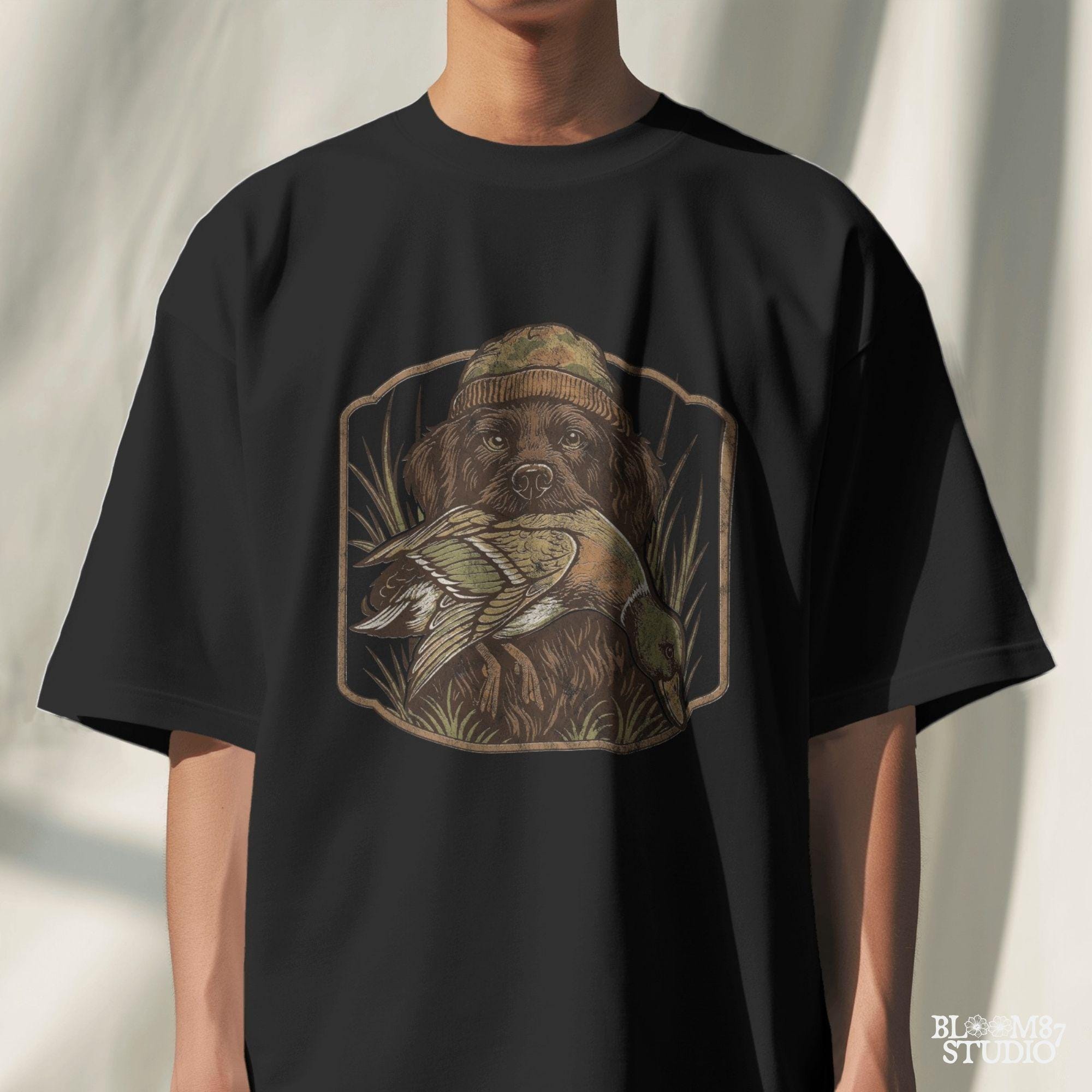 Camo Duck PNG, Hunting Dog PNG, Retriever with Mallard Sublimation, Duck Hunting Clipart, Waterfowl Art for Shirt, Outdoor Hunting PNG