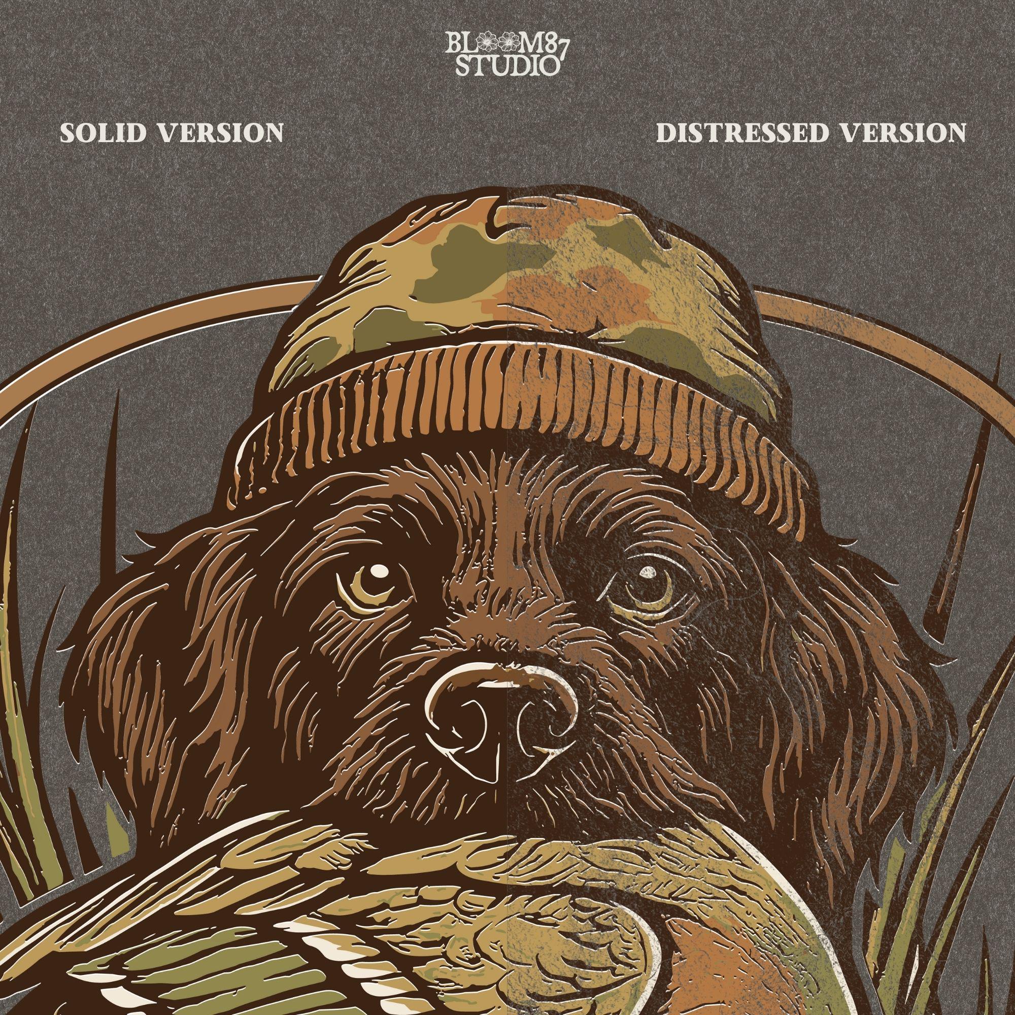 Camo Duck PNG, Hunting Dog PNG, Retriever with Mallard Sublimation, Duck Hunting Clipart, Waterfowl Art for Shirt, Outdoor Hunting PNG