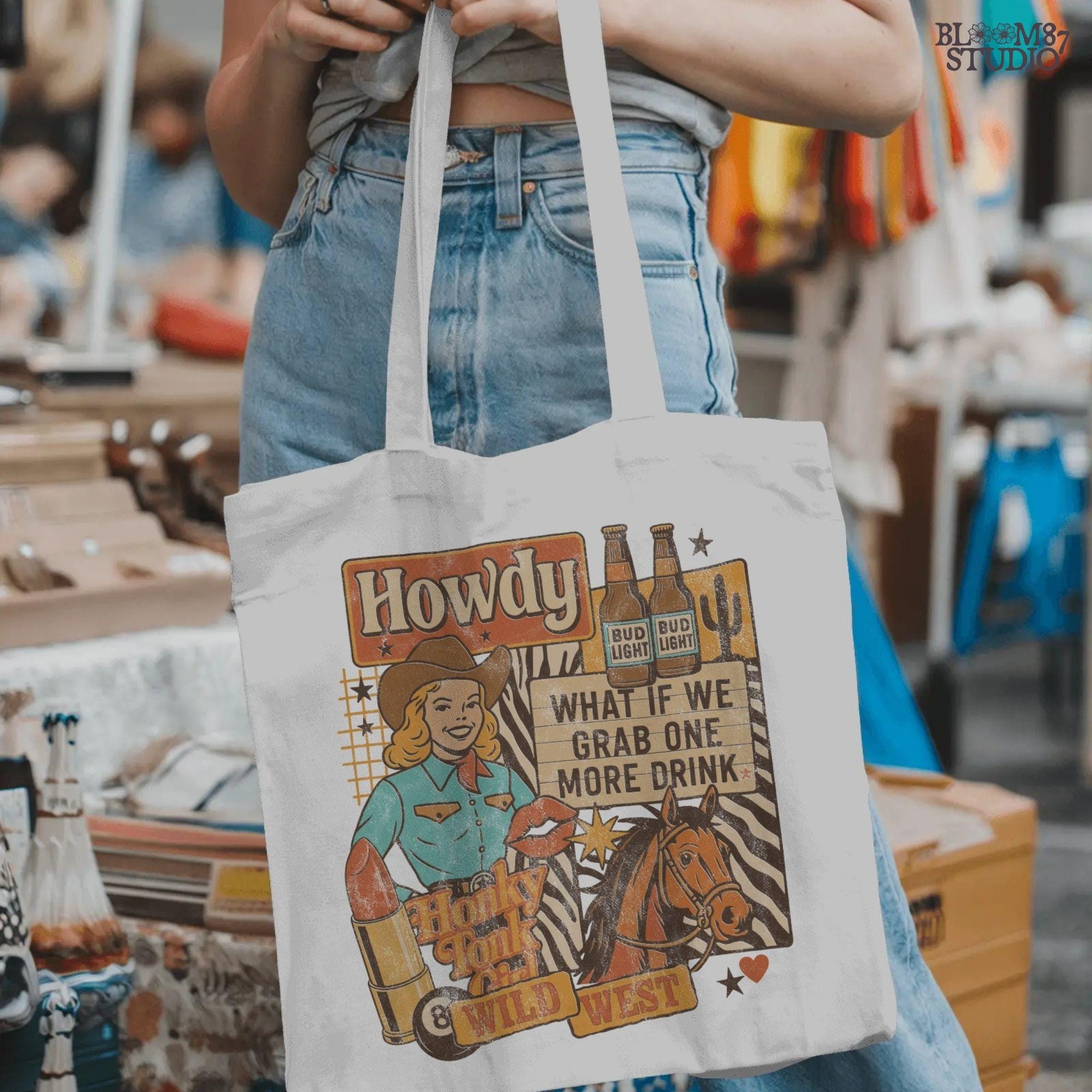 Honky Tonk Girl PNG, Western Cowgirl Collage PNG, Retro Wild West Sublimation, Bud Light Beer PNG, Country Bar Sign Clipart, Trendy Western